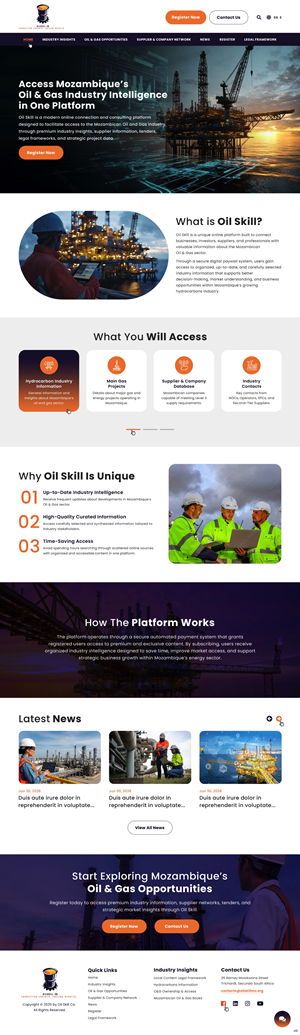 Web Design by pb for OilSkill Co | Design: #37436530