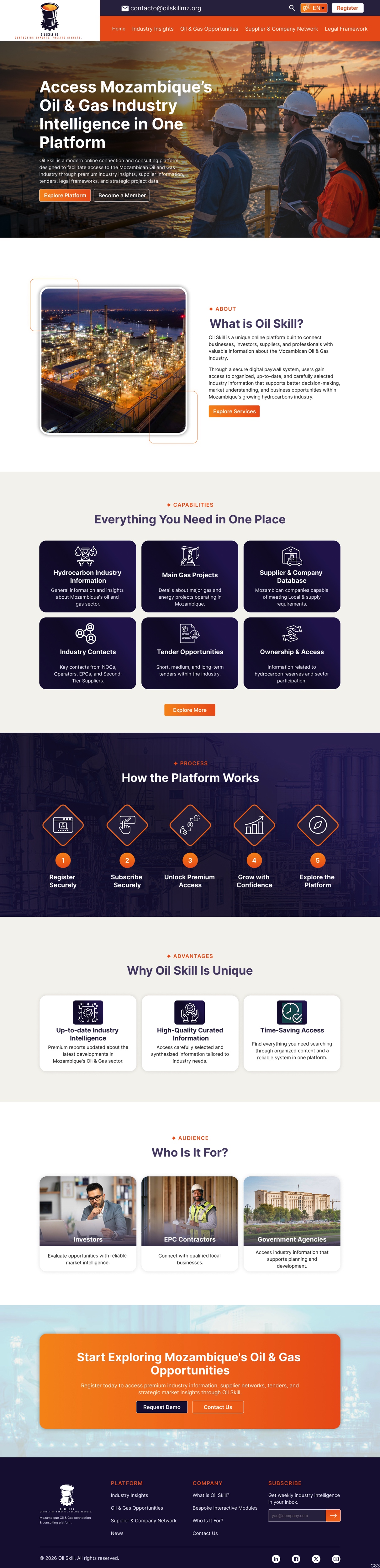 Web Design by pb for OilSkill Co | Design #37436531