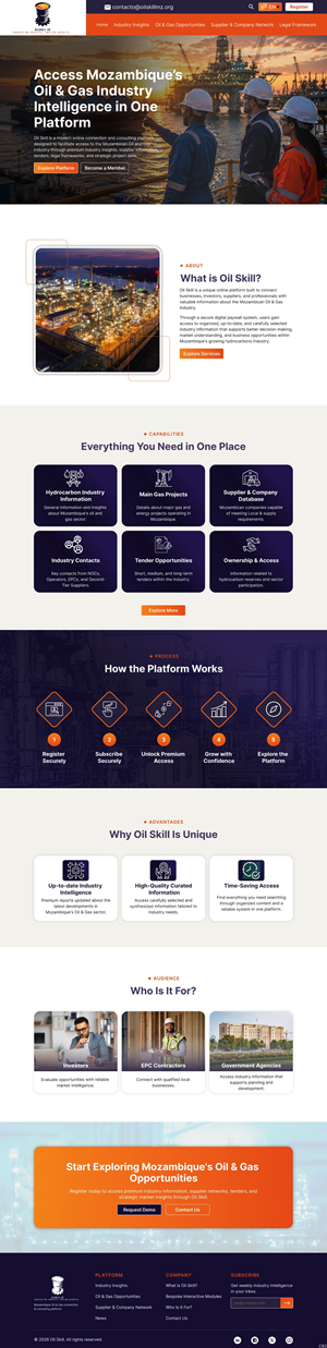 Web Design by pb for OilSkill Co | Design: #37436531