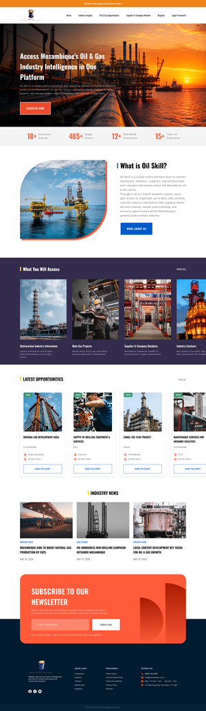 Web Design by OGMA CONCEPTIONS for OilSkill Co | Design: #37441260