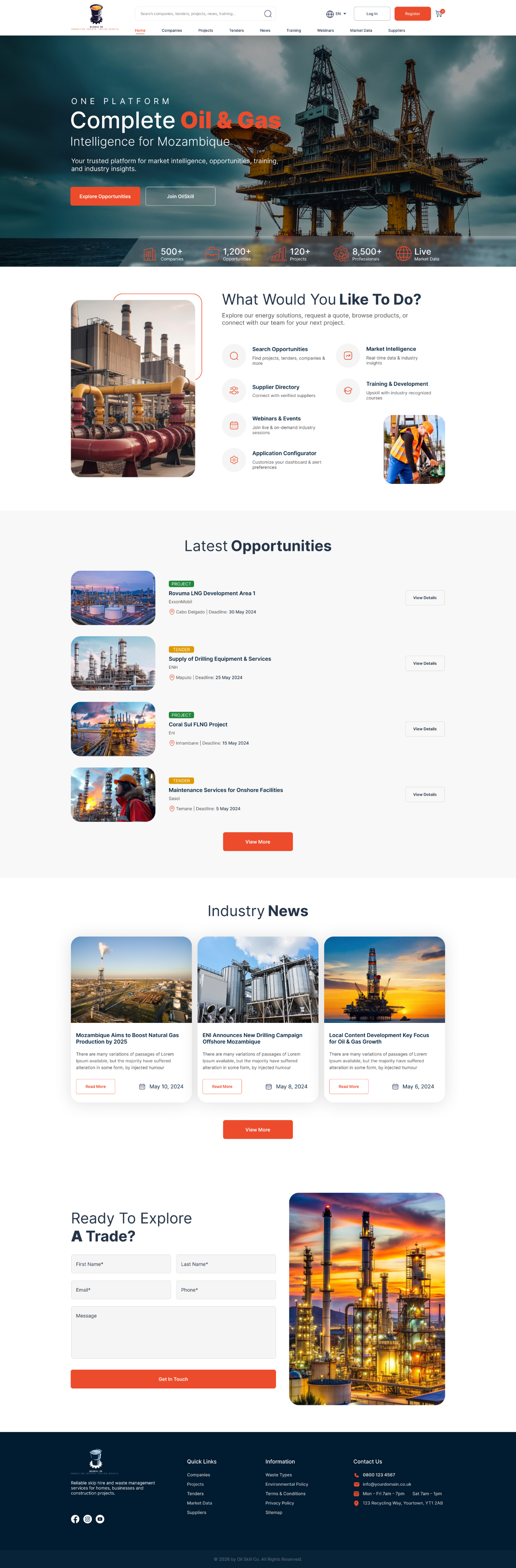 Web Design by OGMA CONCEPTIONS for OilSkill Co | Design #37441261