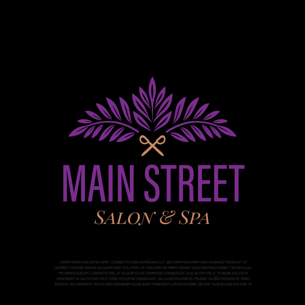 Diseño de Logo por LogoEon para Main Street Salon & Spa | Diseño #37441902