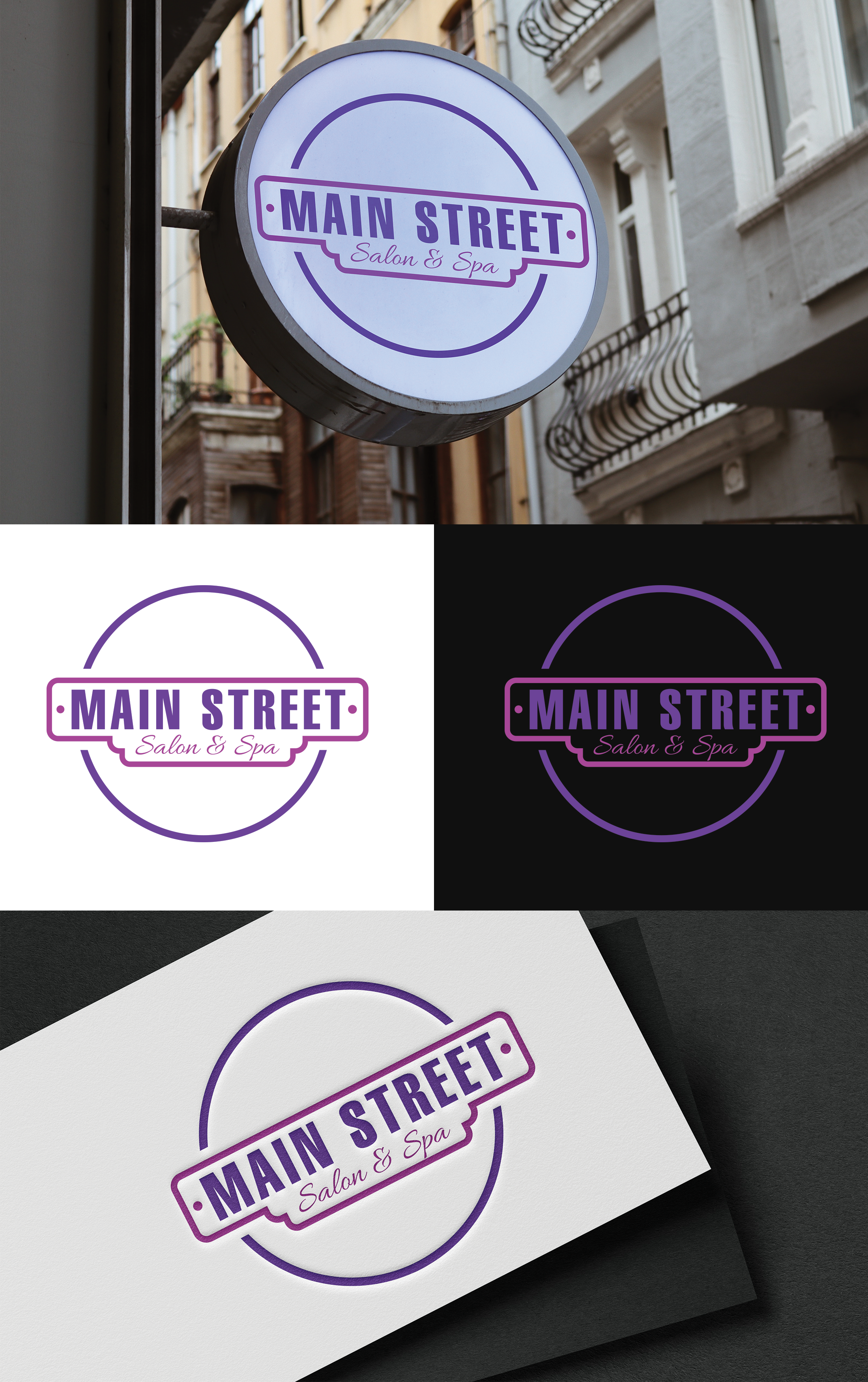 Logo Design by Graphixpointt for Main Street Salon & Spa | Design #37483264