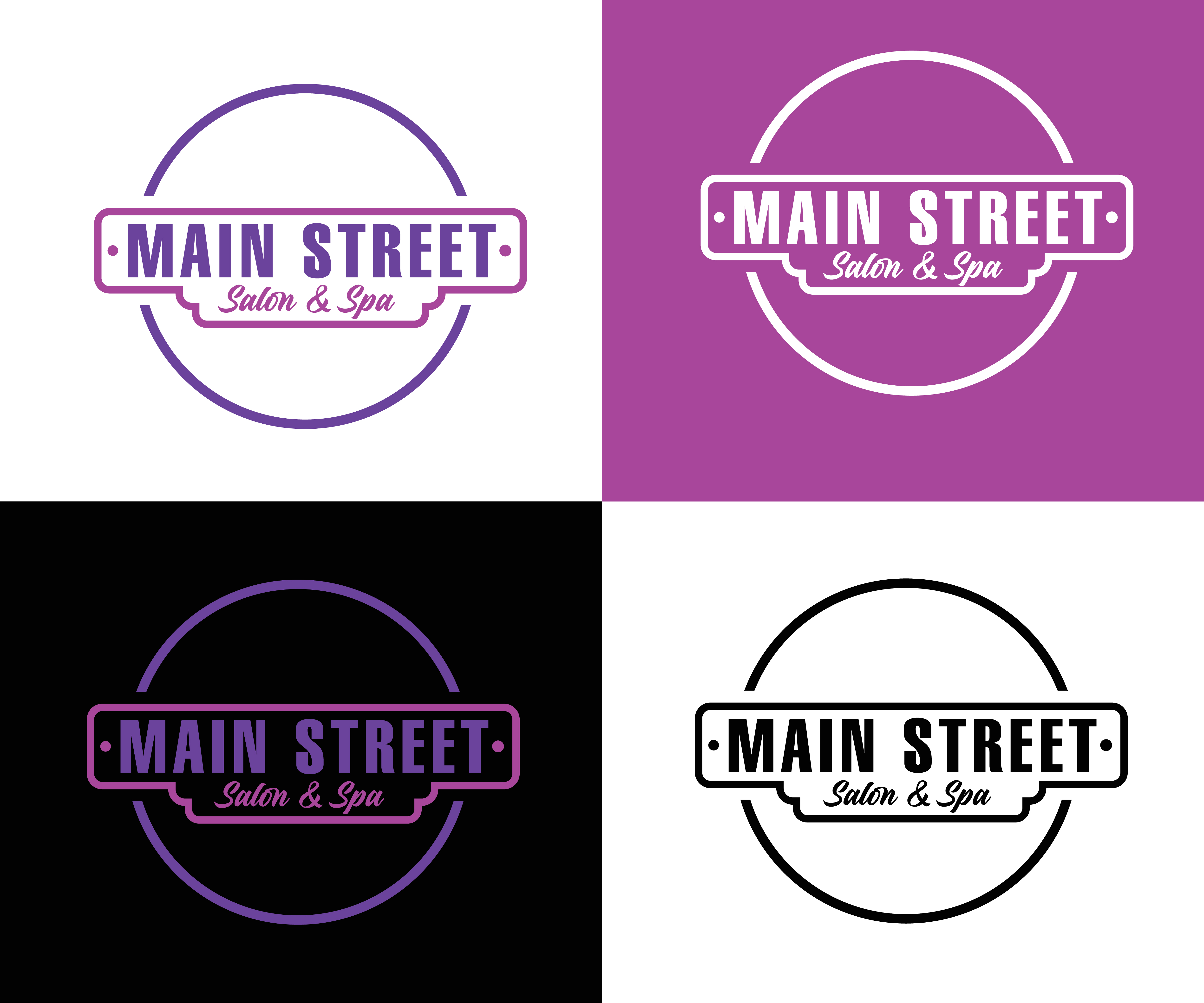 Logo Design by Graphixpointt for Main Street Salon & Spa | Design #37483334