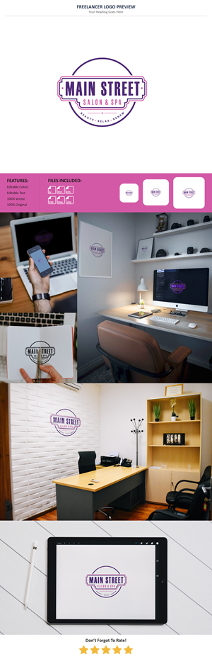 Logo Design by Pixel Signature for Main Street Salon & Spa | Design: #37444840