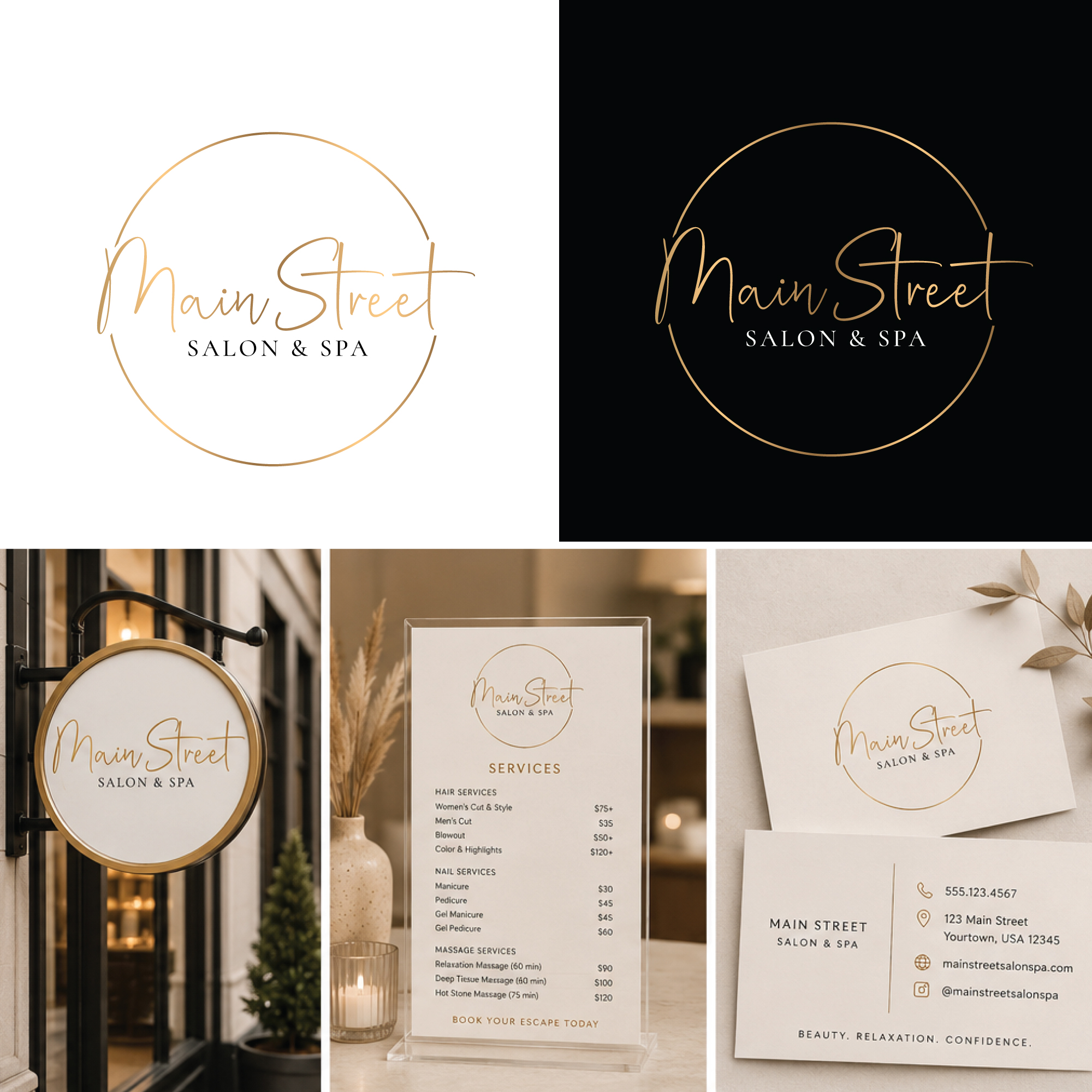 Logo Design by FellaCreator for Main Street Salon & Spa | Design #37442256