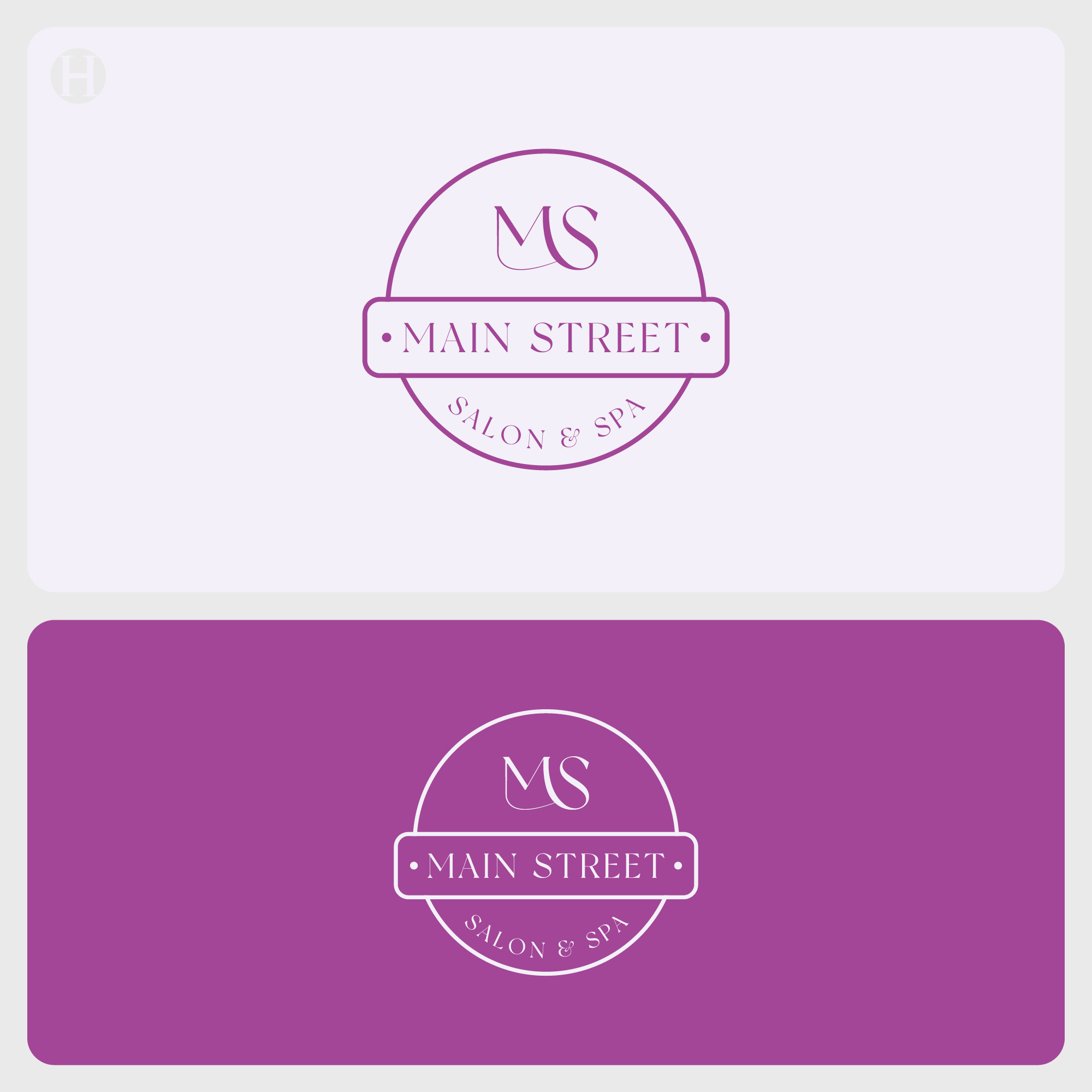 Logo Design by Talha Ahmad for Main Street Salon & Spa | Design #37443572