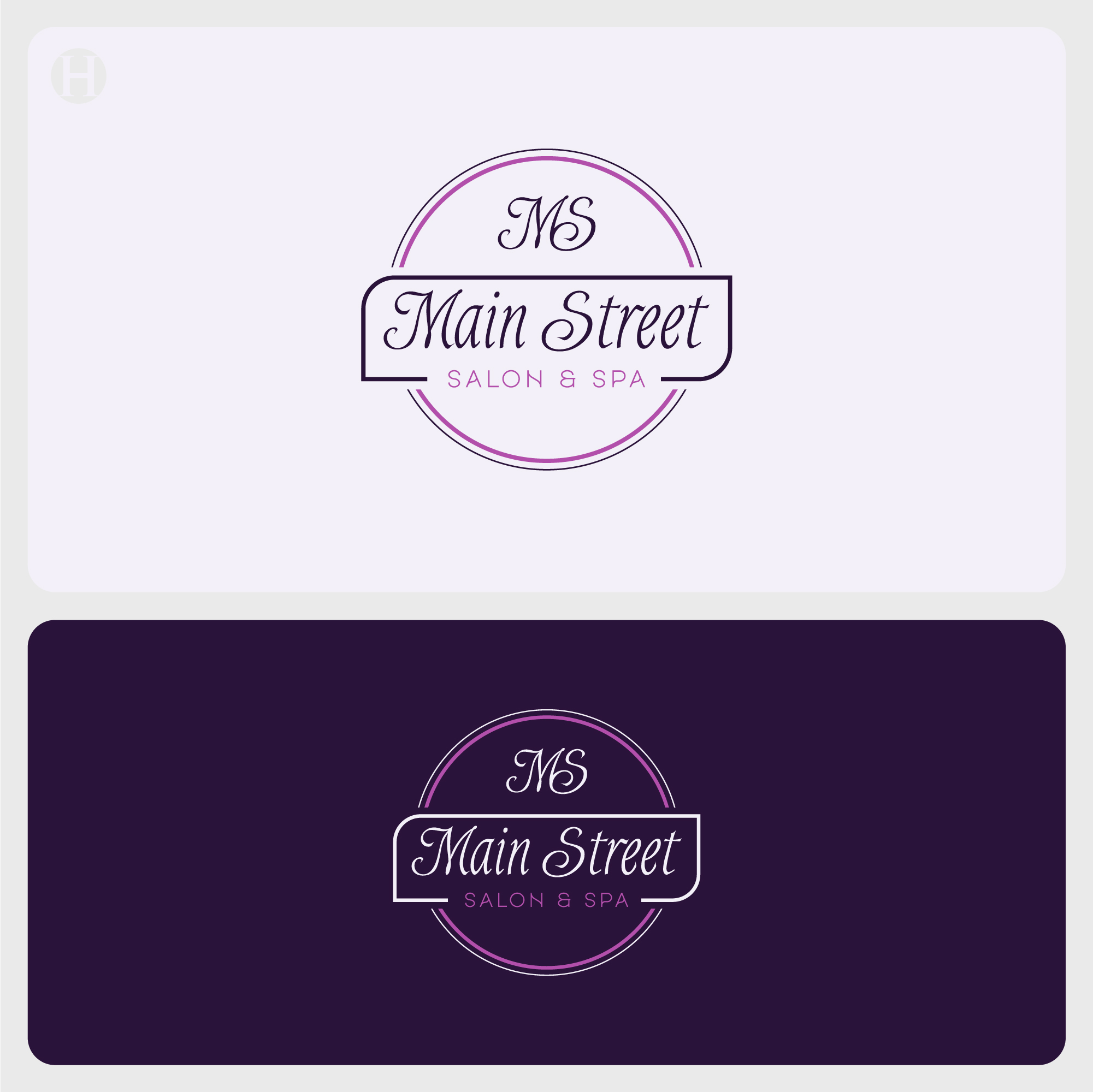 Logo Design by Talha Ahmad for Main Street Salon & Spa | Design #37443573