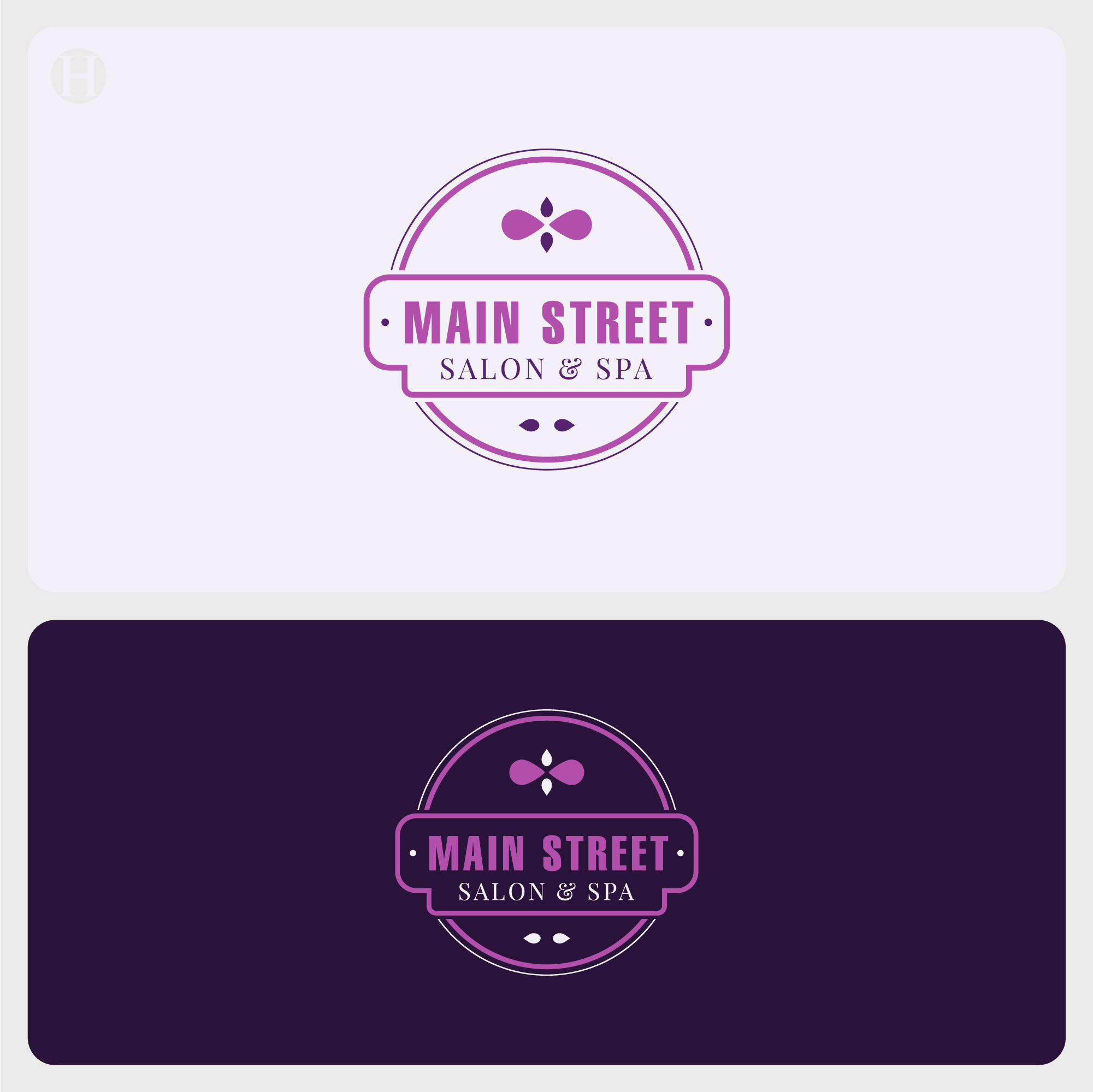 Logo Design by Talha Ahmad for Main Street Salon & Spa | Design #37443574