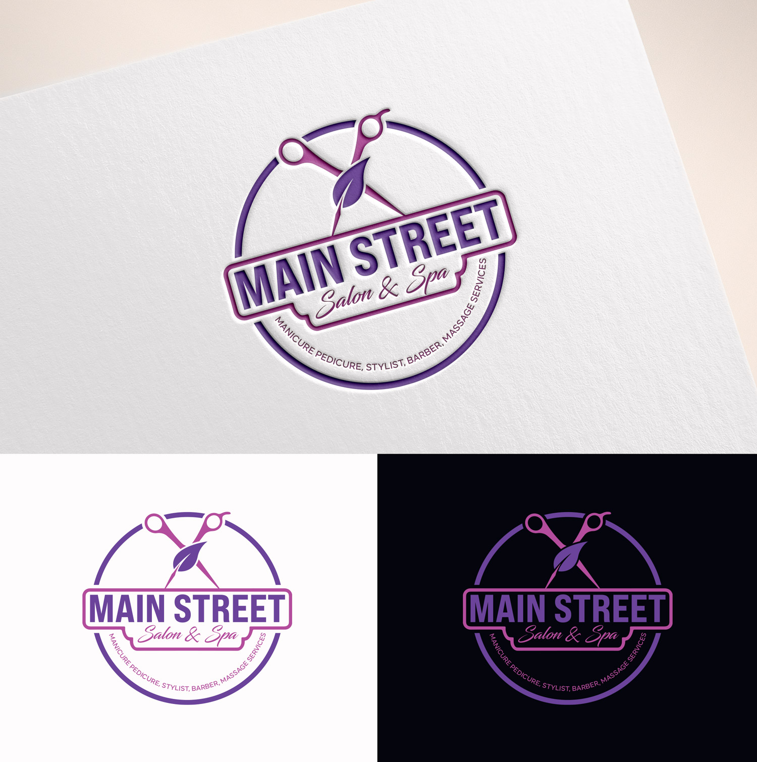 Logo Design by M Art & Design for Main Street Salon & Spa | Design #37442848