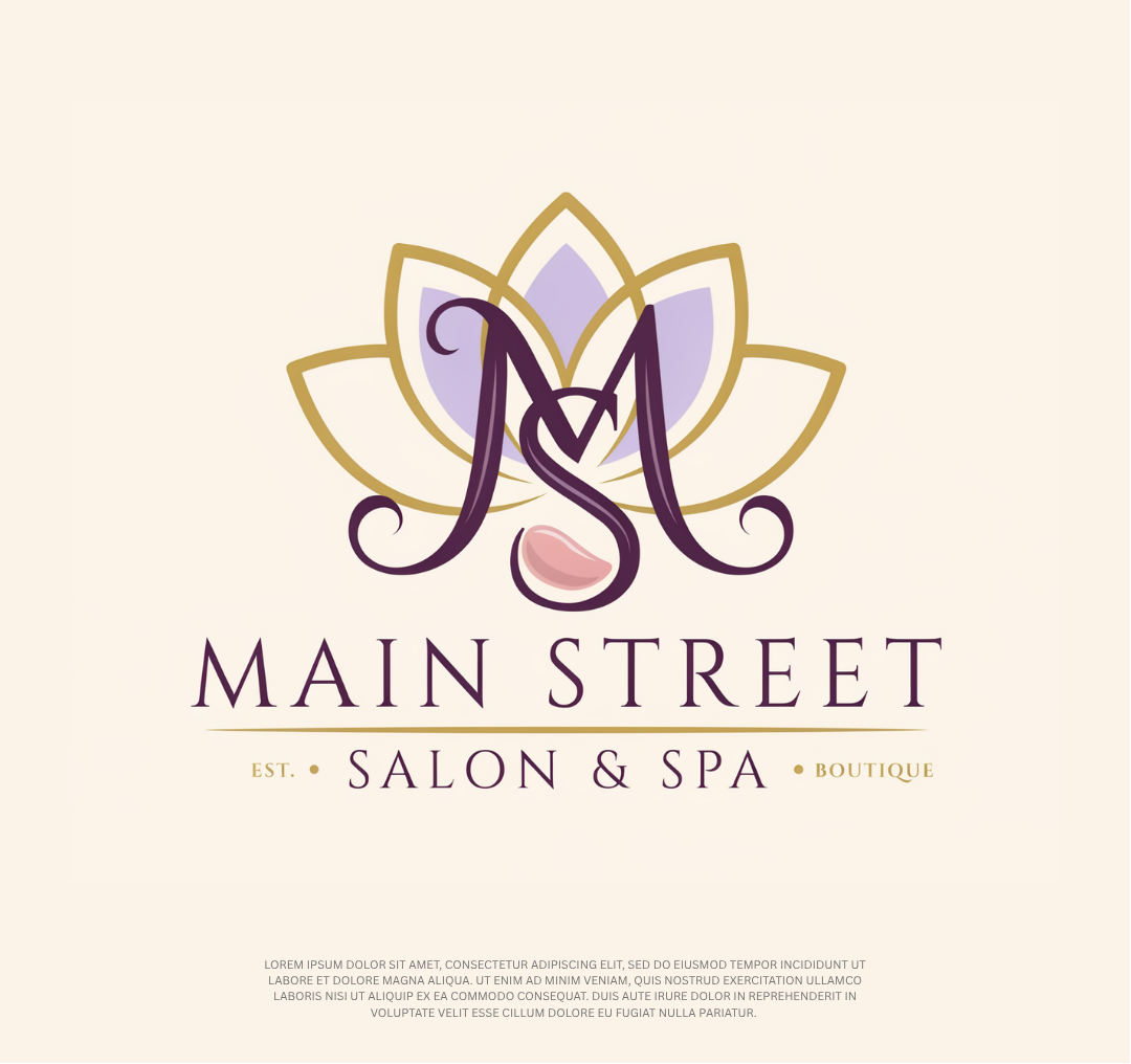 Logo Design by BEANDESIGN^_^ for Main Street Salon & Spa | Design #37463773