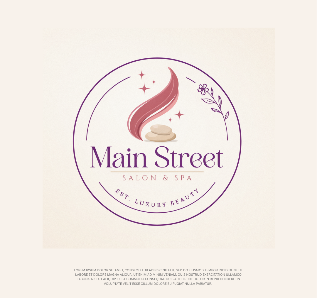 Logo Design by BEANDESIGN^_^ for Main Street Salon & Spa | Design #37463774