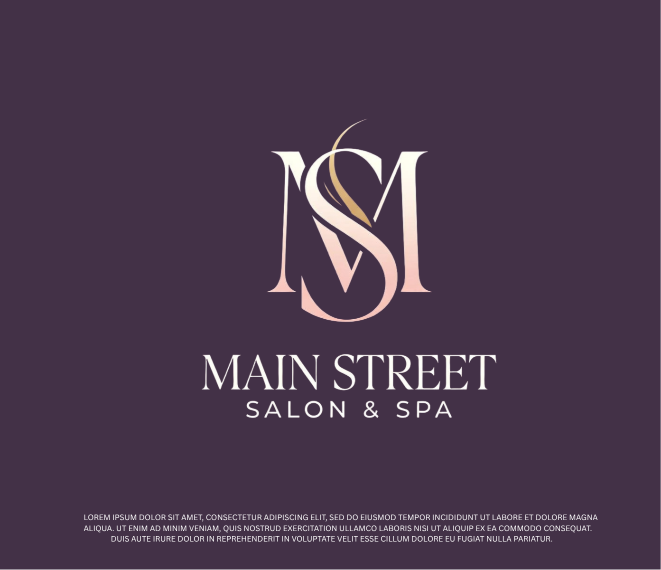 Logo Design by BEANDESIGN^_^ for Main Street Salon & Spa | Design #37464586