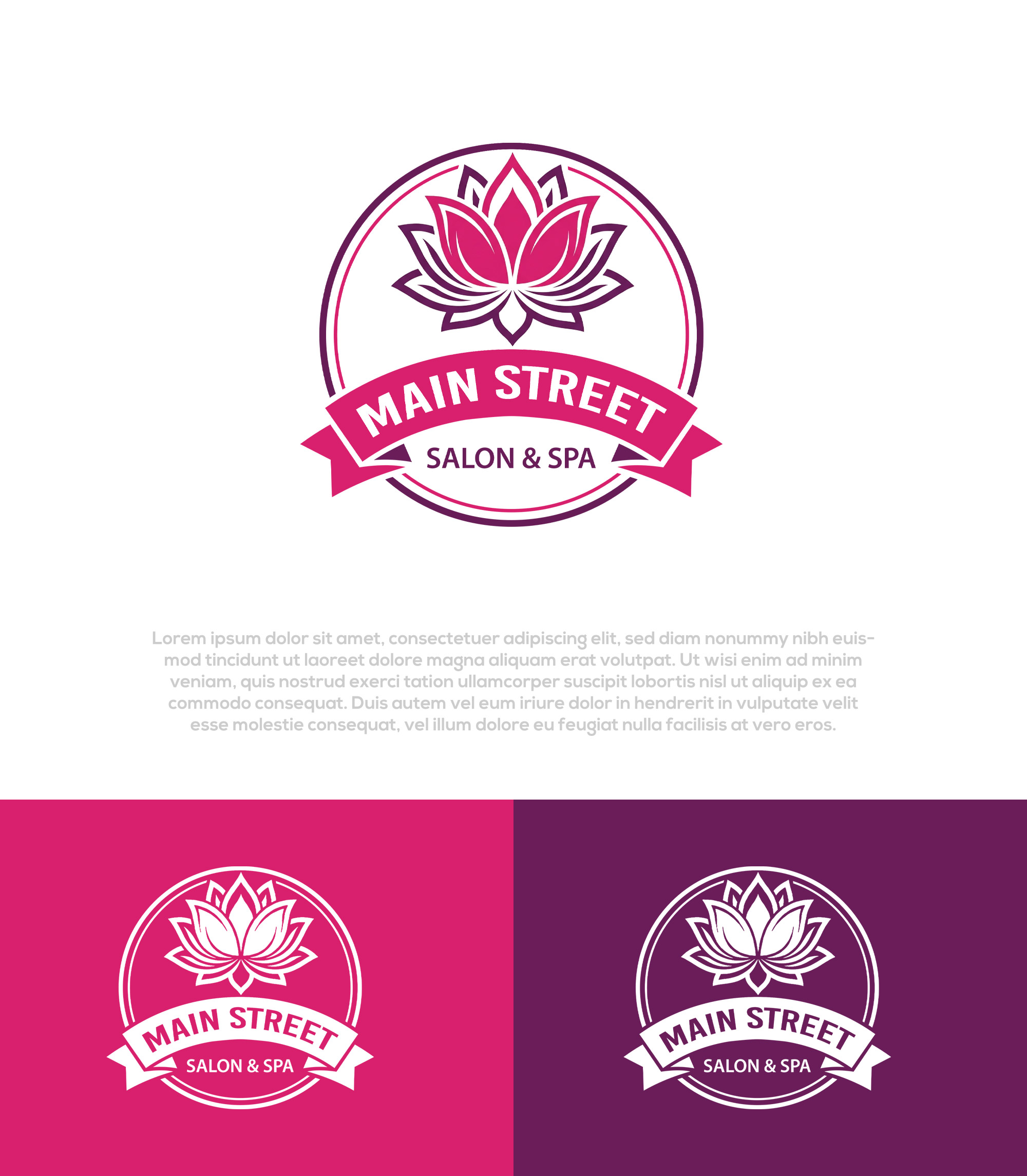 Diseño de Logo por InkPilot_Studio™ para Main Street Salon & Spa | Diseño #37443905