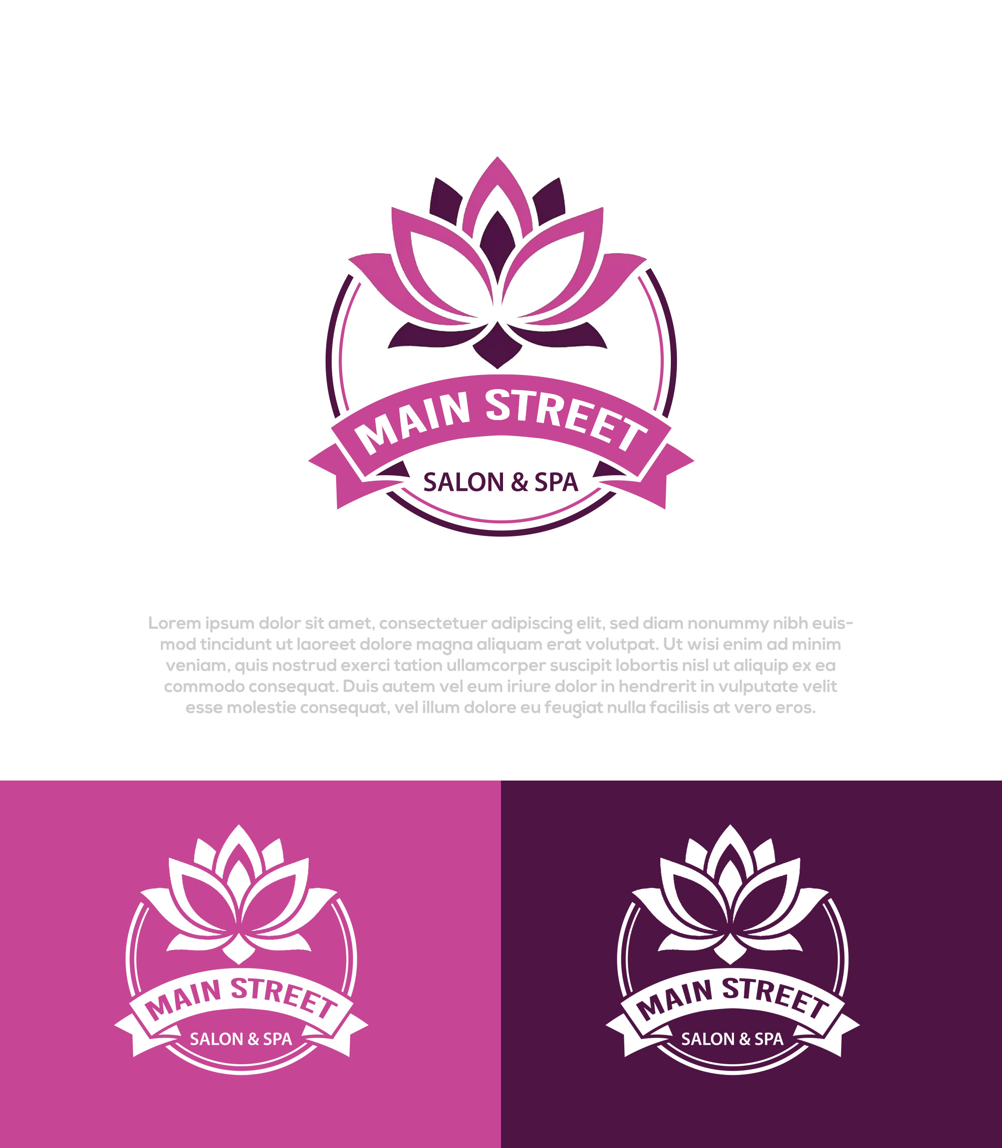 Diseño de Logo por InkPilot_Studio™ para Main Street Salon & Spa | Diseño #37443907