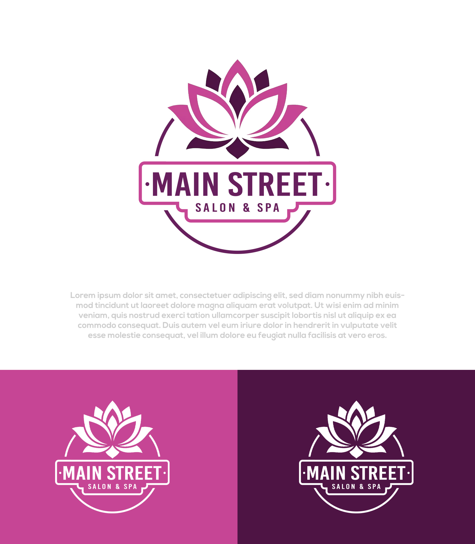 Diseño de Logo por InkPilot_Studio™ para Main Street Salon & Spa | Diseño #37443909