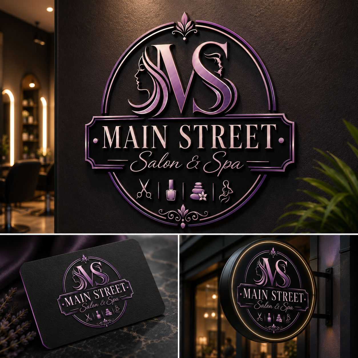 Diseño de Logo por thedesigner.lk para Main Street Salon & Spa | Diseño #37444727