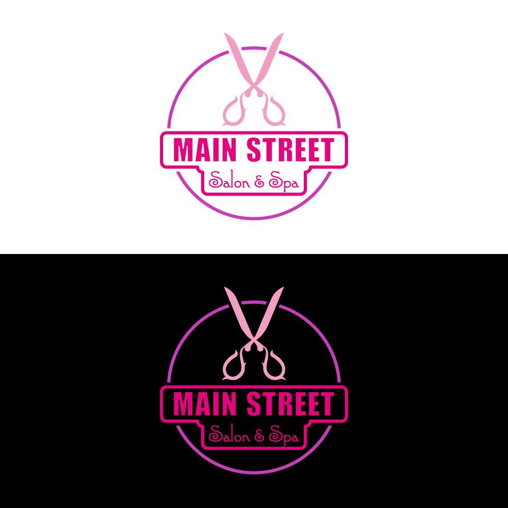 Logo Design by FishDesigns for Main Street Salon & Spa | Design #37452224