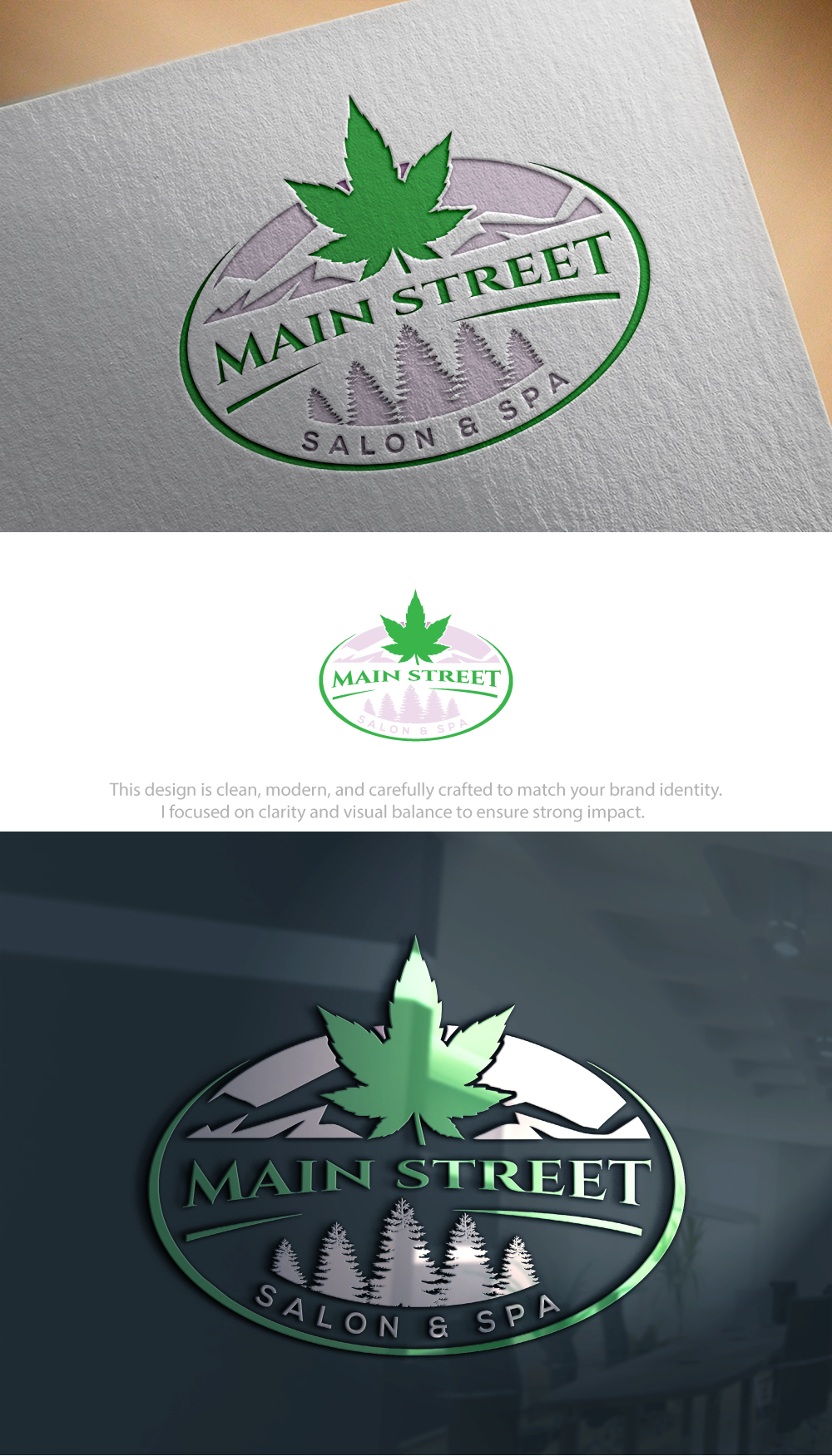 Logo Design by Hamza  Al-Muttalib for Main Street Salon & Spa | Design #37444226