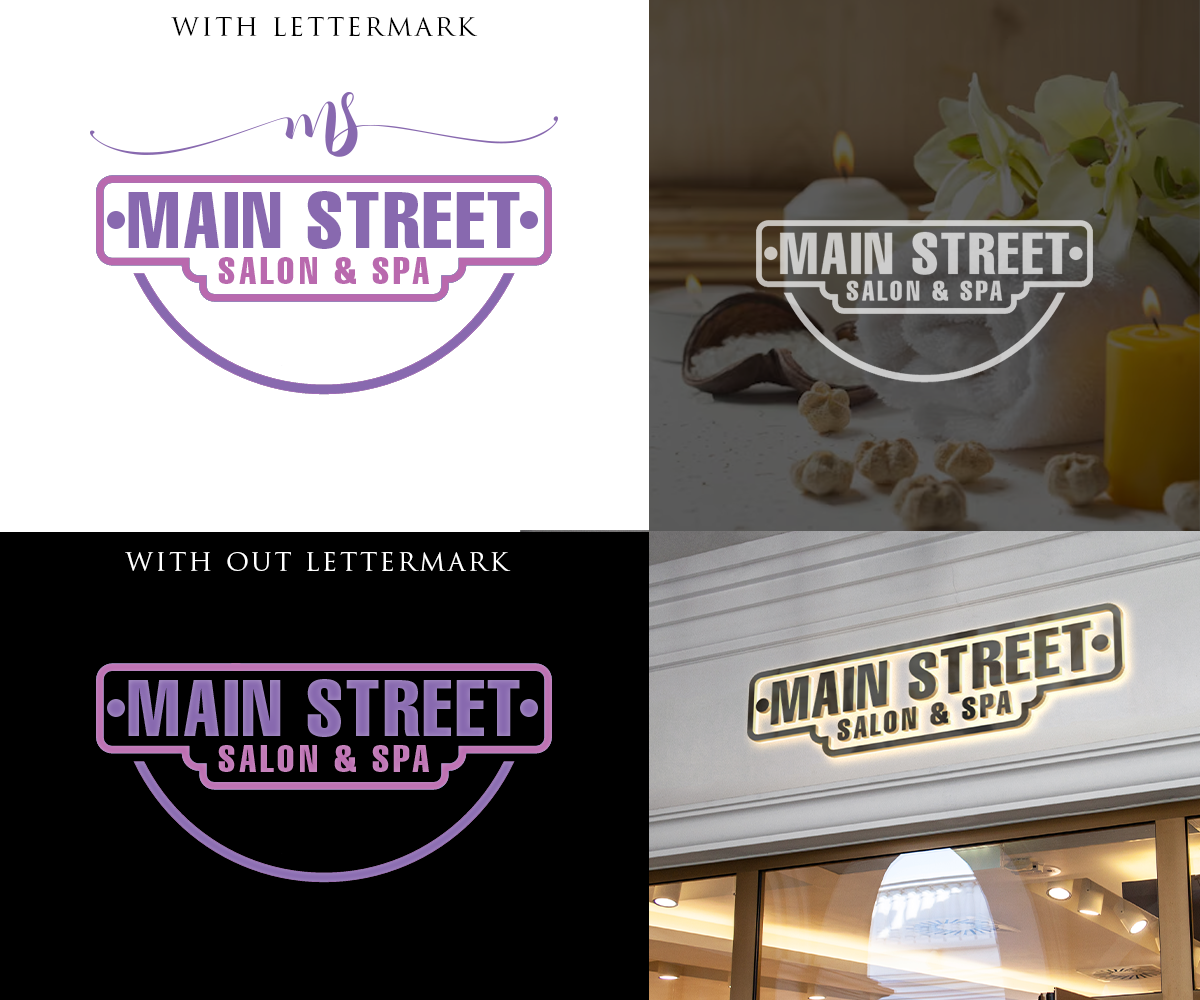 Logo Design by SANJU1 for Main Street Salon & Spa | Design #37442519