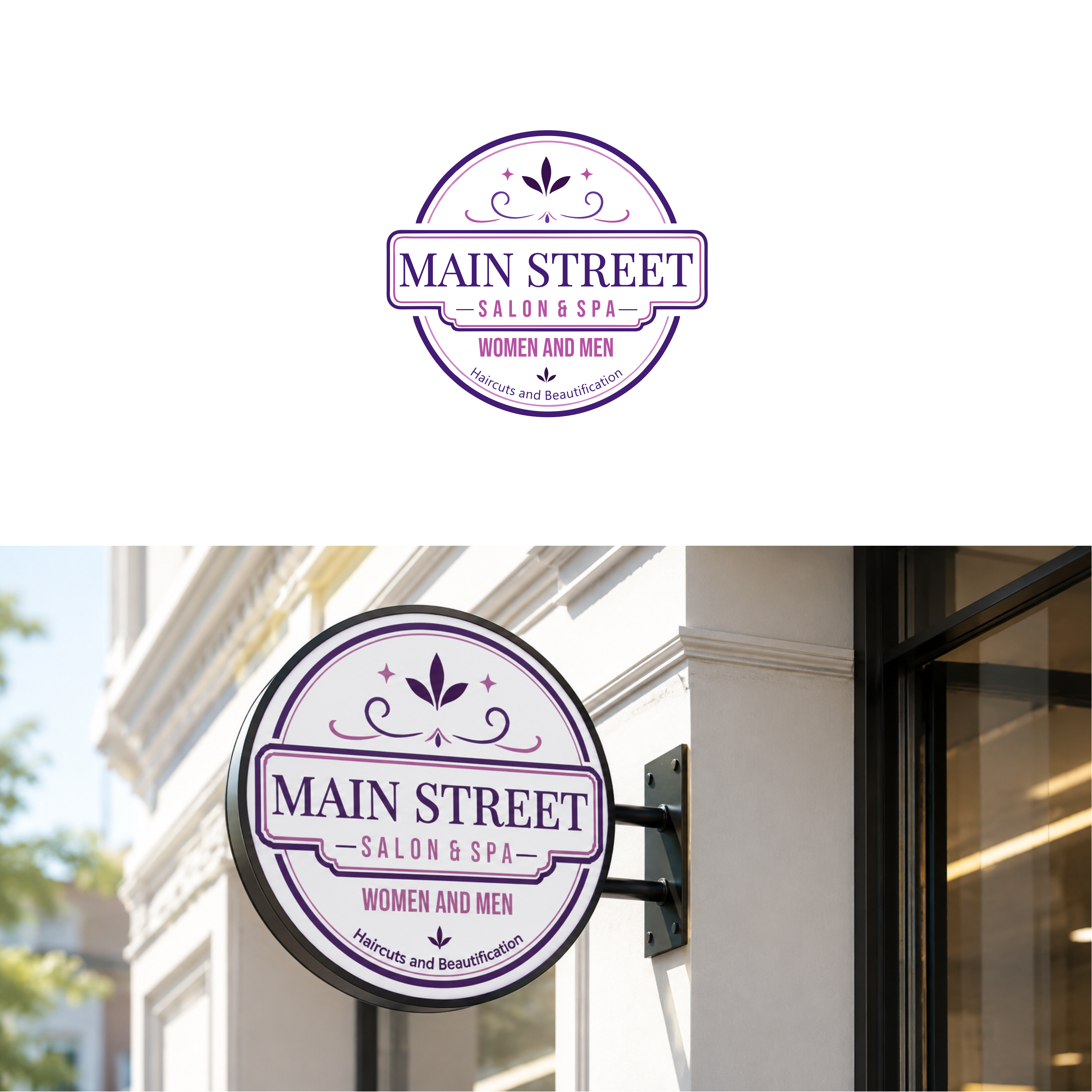 Logo Design by Permata for Main Street Salon & Spa | Design #37451738