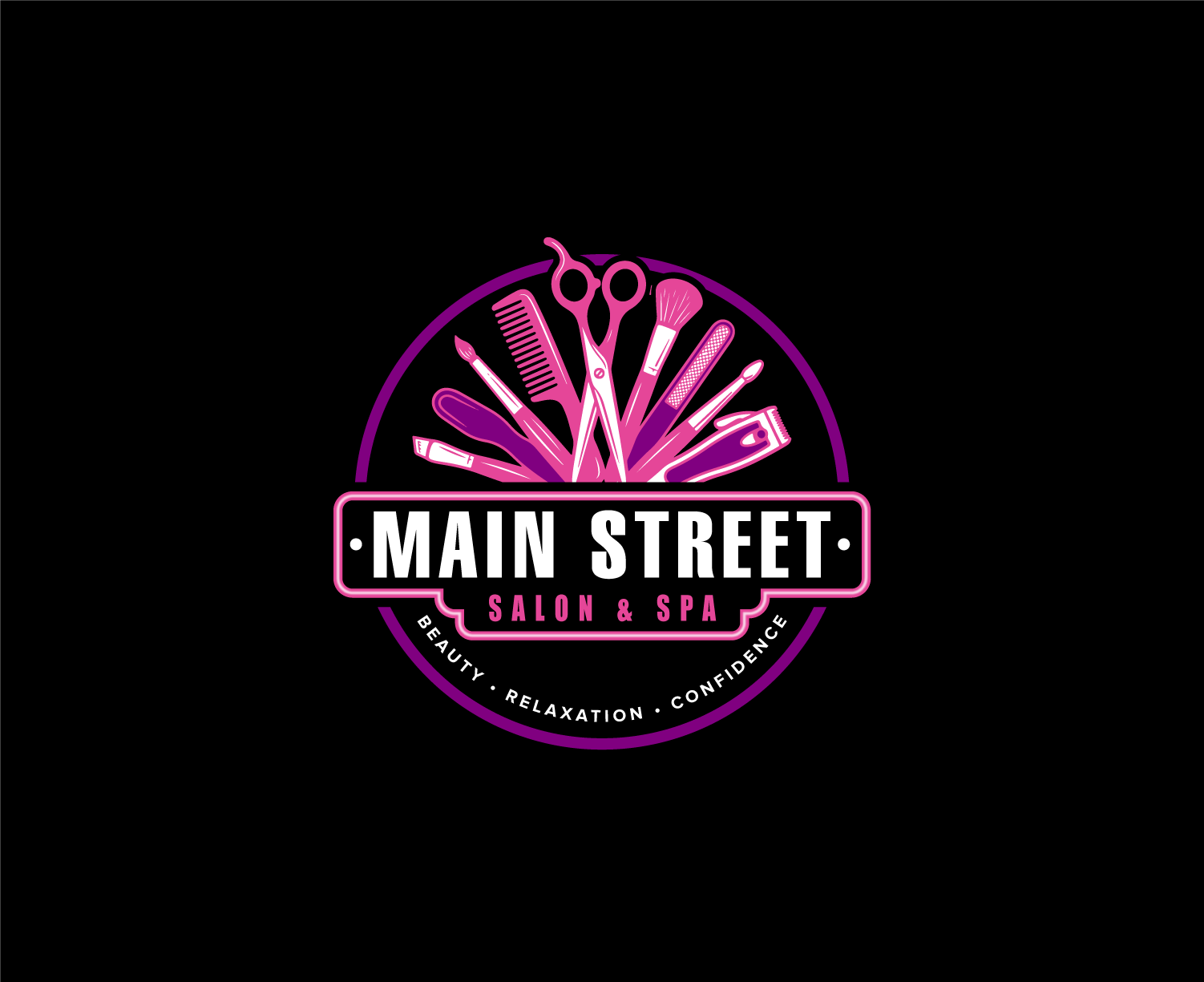 Logo Design by Nurica for Main Street Salon & Spa | Design #37453242