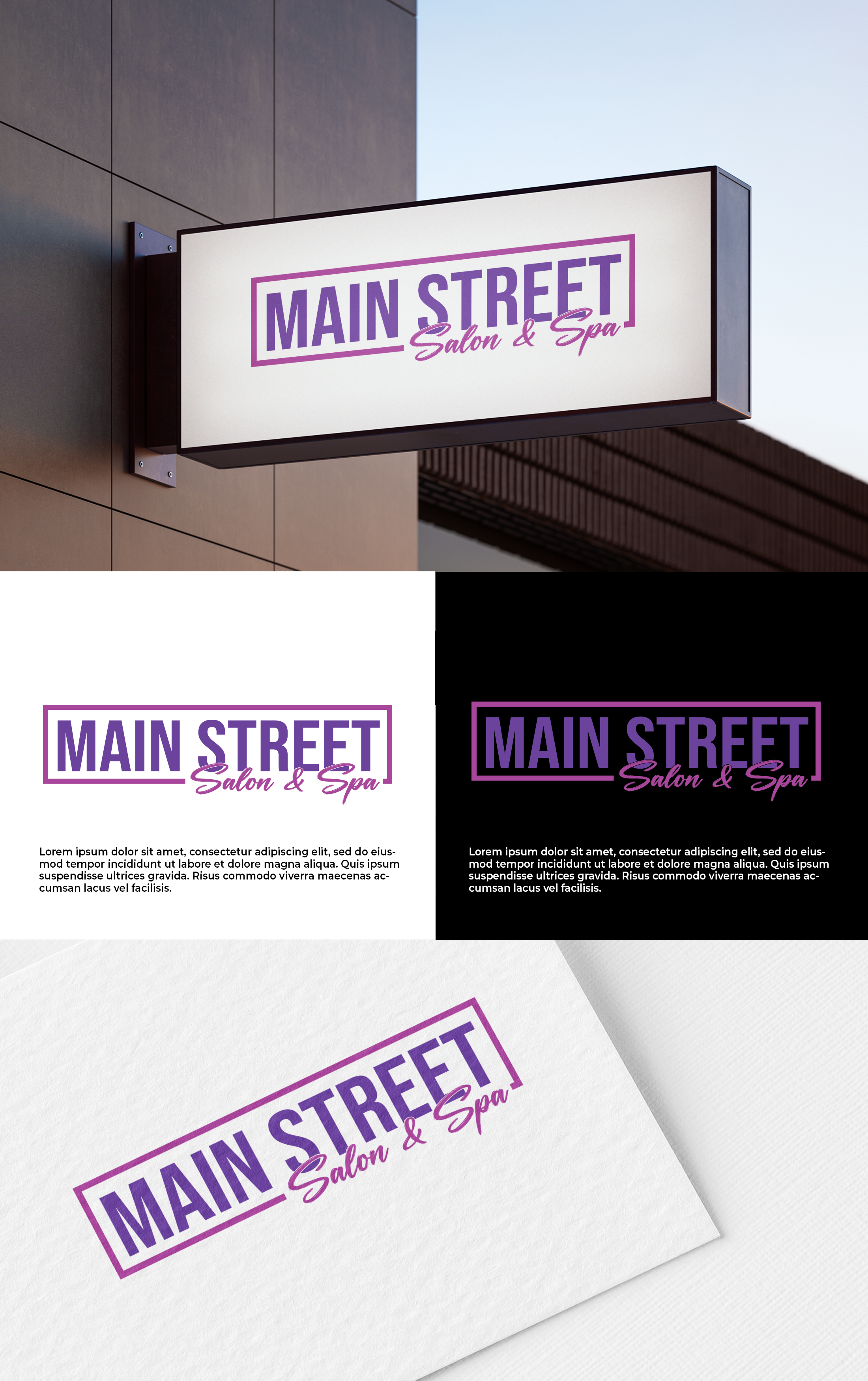 Logo Design by Md. Abuhanifa for Main Street Salon & Spa | Design #37442147