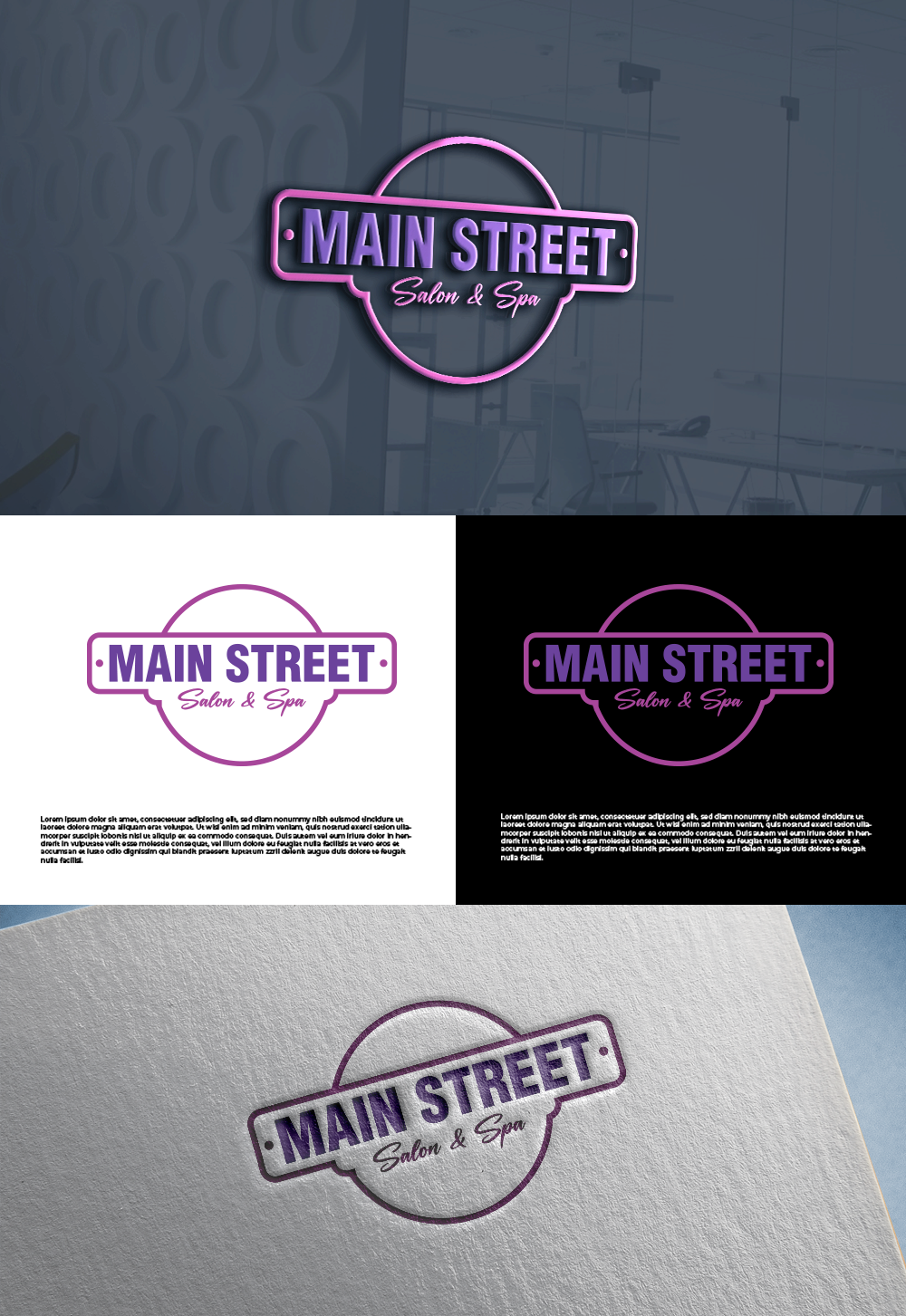 Logo Design by Md. Abuhanifa for Main Street Salon & Spa | Design #37482692