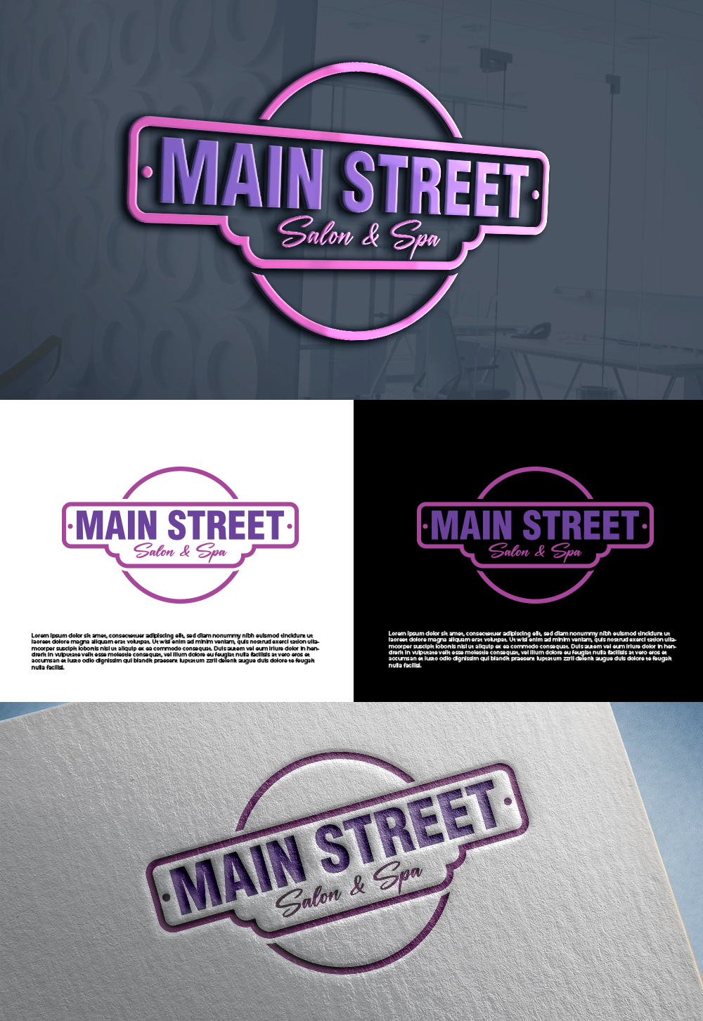 Logo Design by Md. Abuhanifa for Main Street Salon & Spa | Design #37483215