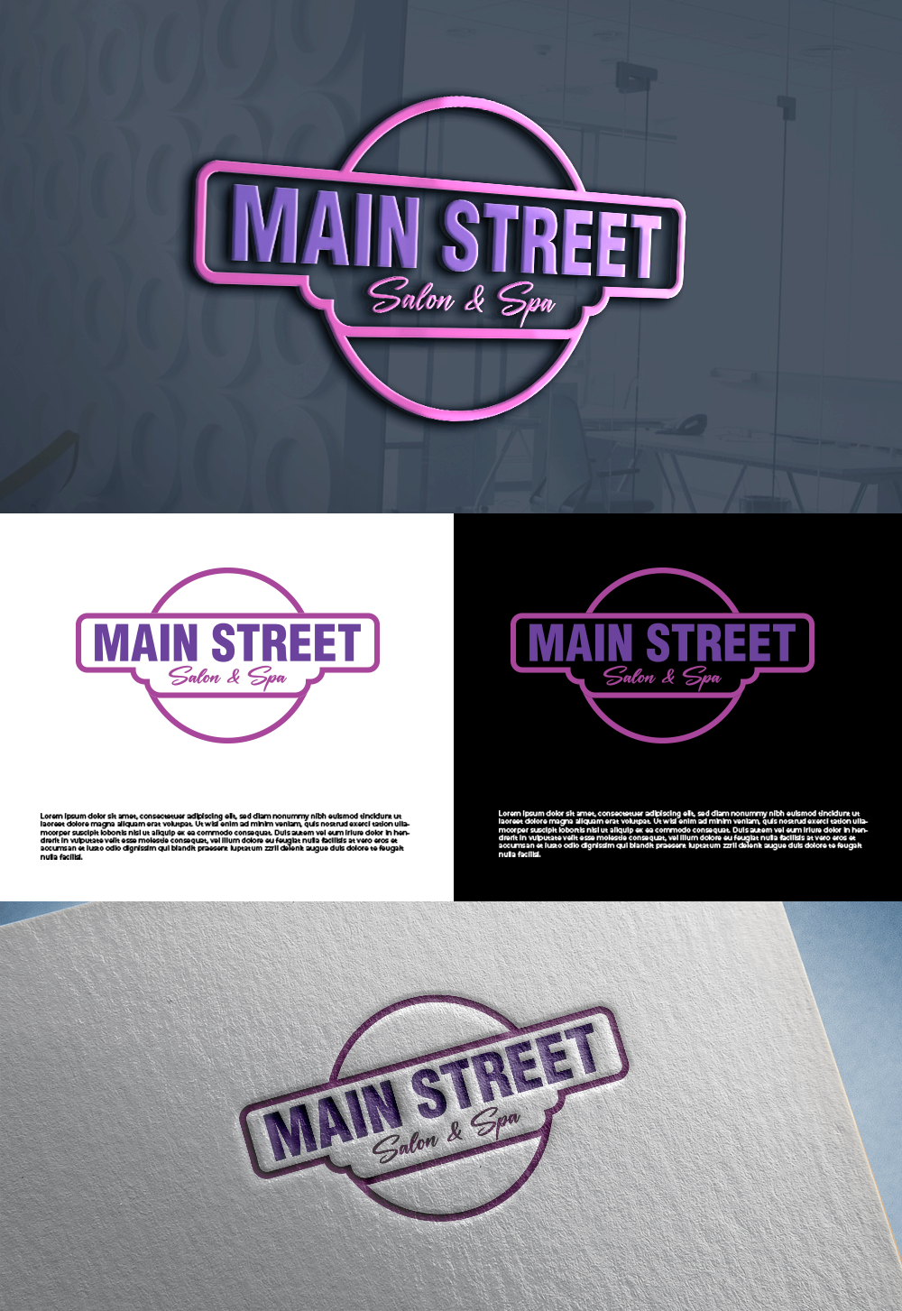 Logo Design by Md. Abuhanifa for Main Street Salon & Spa | Design #37483216