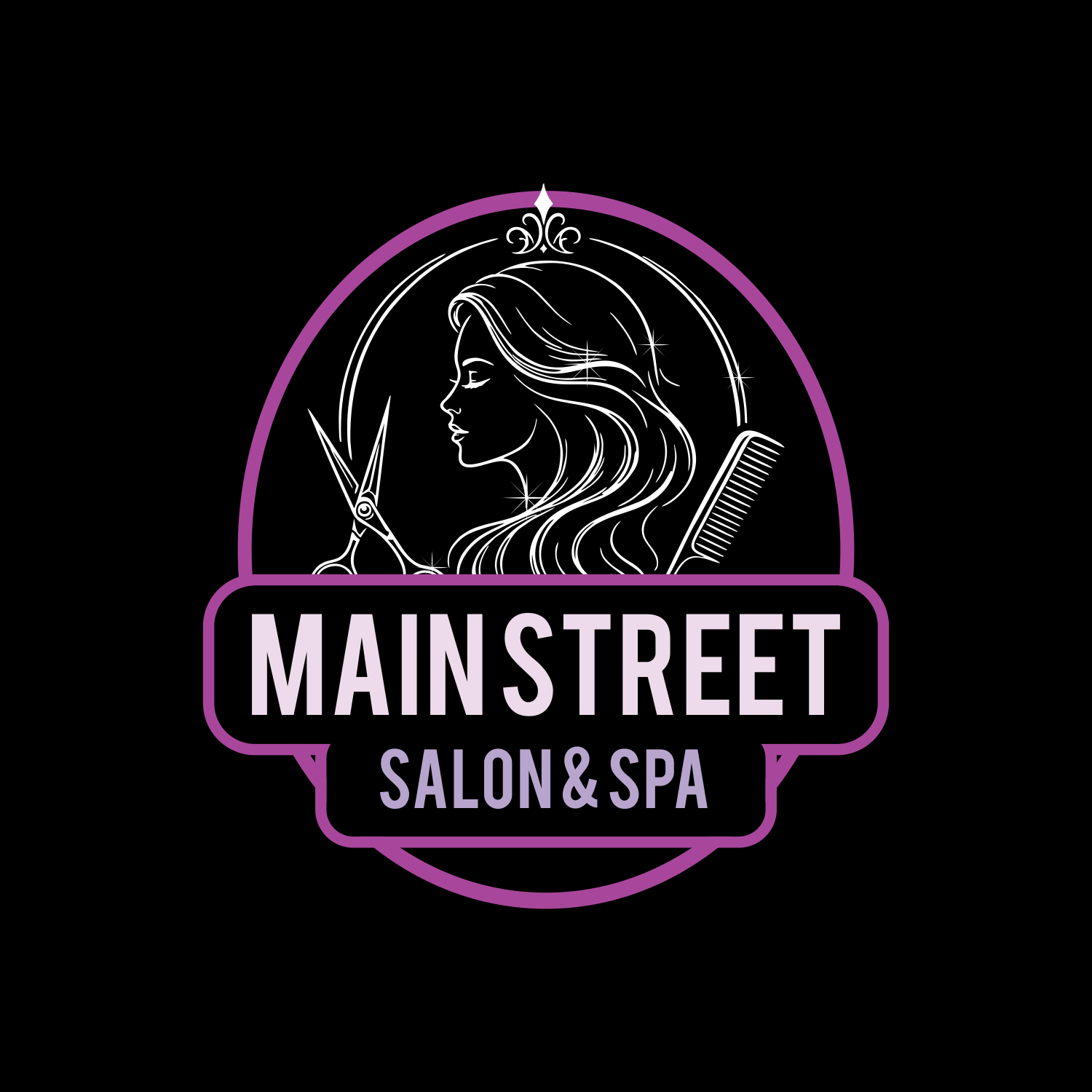 Diseño de Logo por Reya Ngamuxz para Main Street Salon & Spa | Diseño #37443836