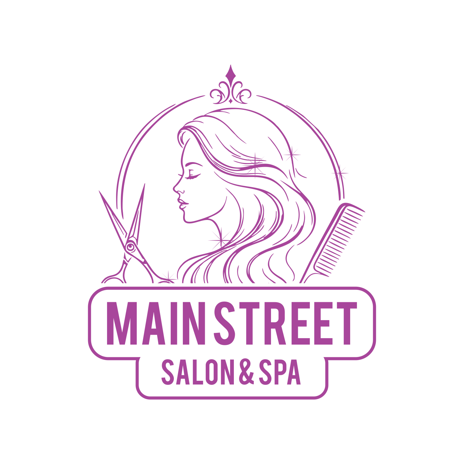 Diseño de Logo por Reya Ngamuxz para Main Street Salon & Spa | Diseño #37443858
