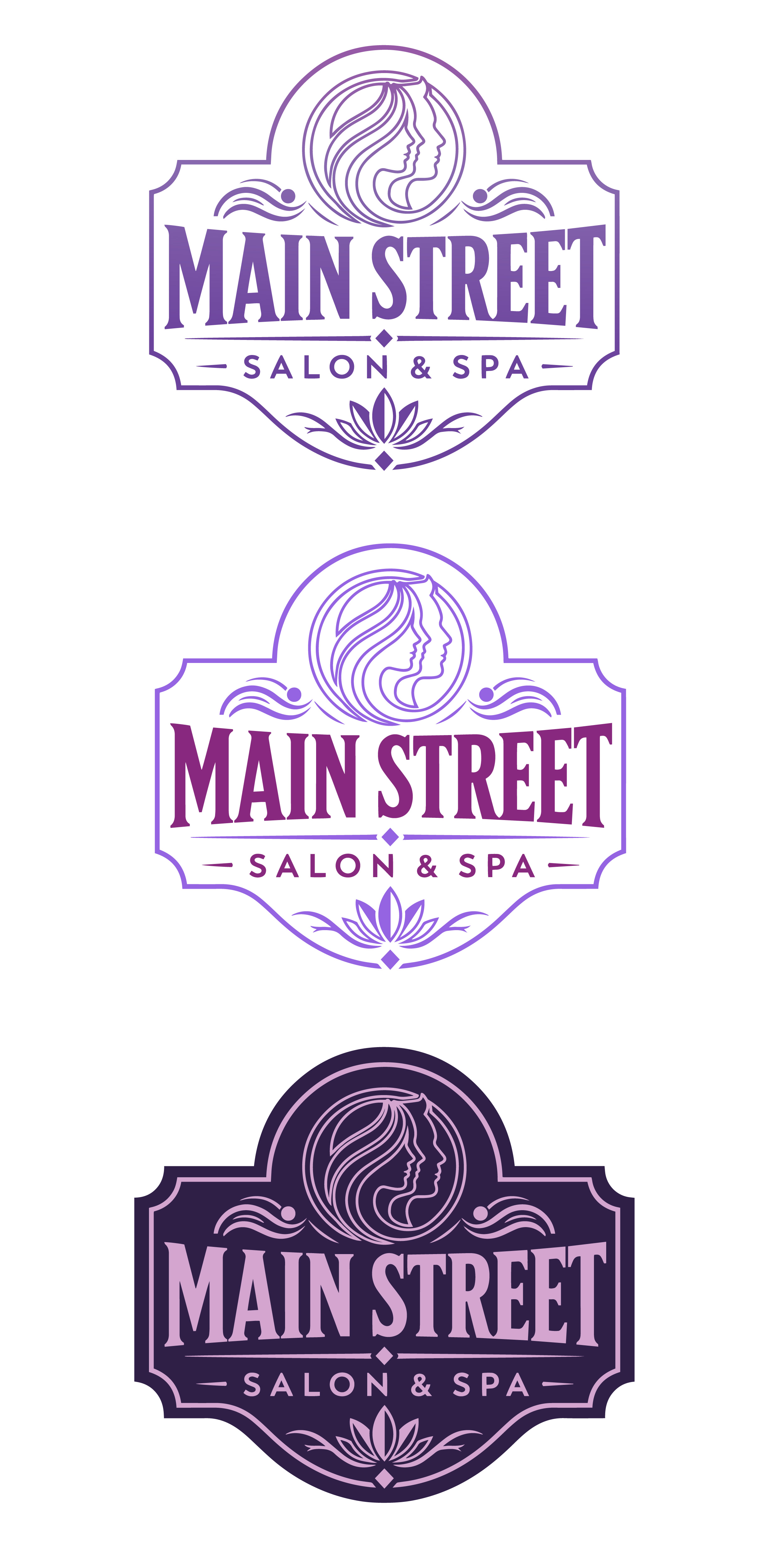 Diseño de Logo por HSNYDesigns para Main Street Salon & Spa | Diseño #37459703