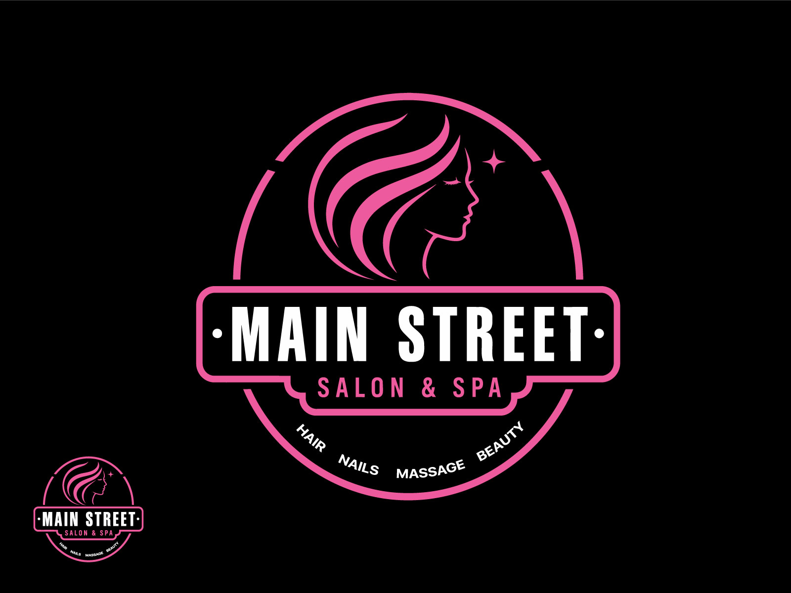 Diseño de Logo por LeonHart para Main Street Salon & Spa | Diseño #37447425