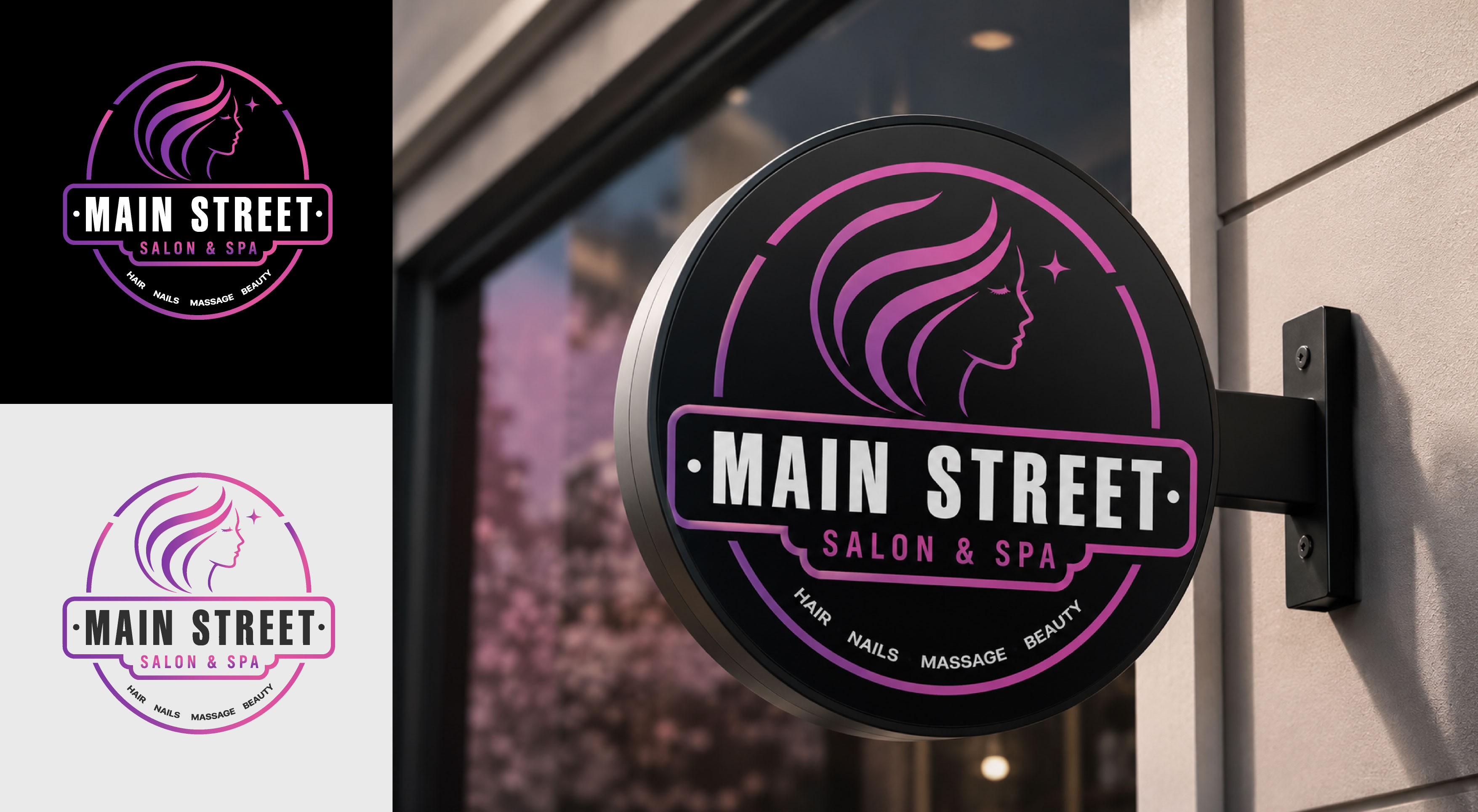 Diseño de Logo por LeonHart para Main Street Salon & Spa | Diseño #37447429