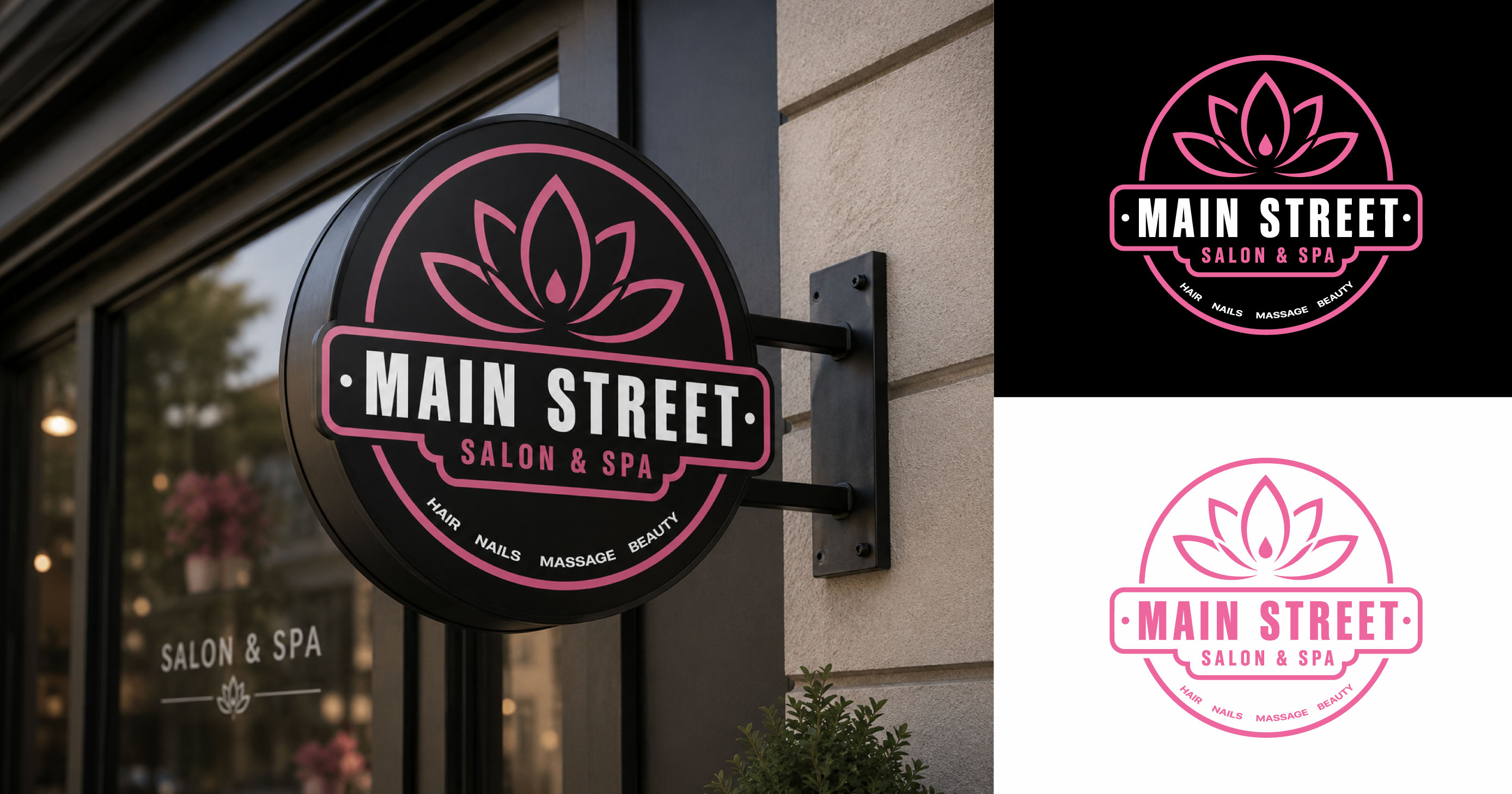 Diseño de Logo por LeonHart para Main Street Salon & Spa | Diseño #37447514