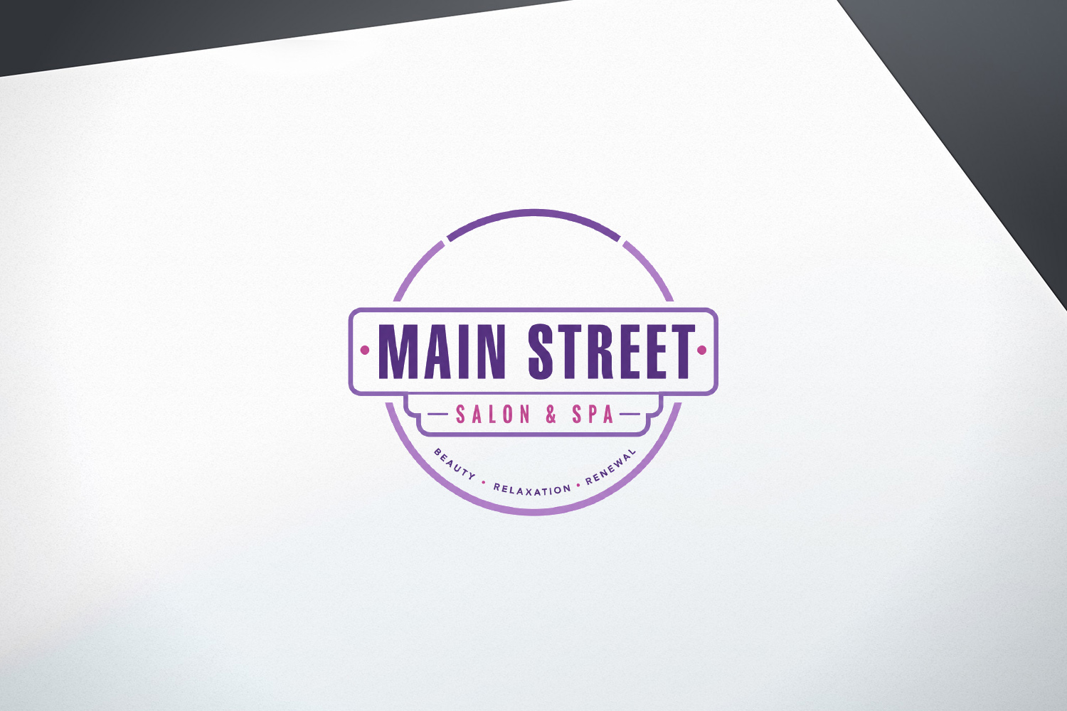Diseño de Logo por Ideas Expert para Main Street Salon & Spa | Diseño #37442862