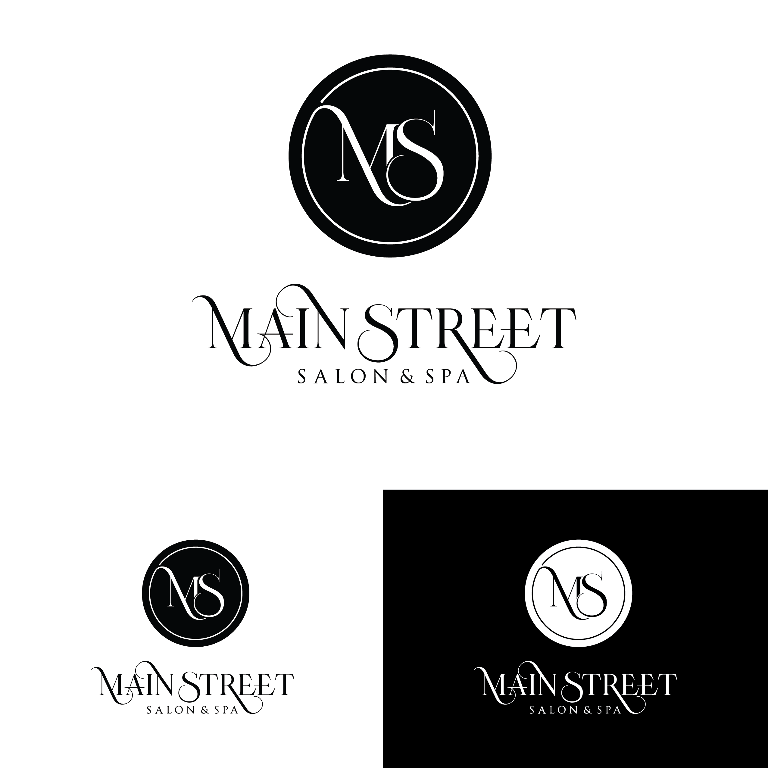 Logo Design by NIXXON for Main Street Salon & Spa | Design #37444004