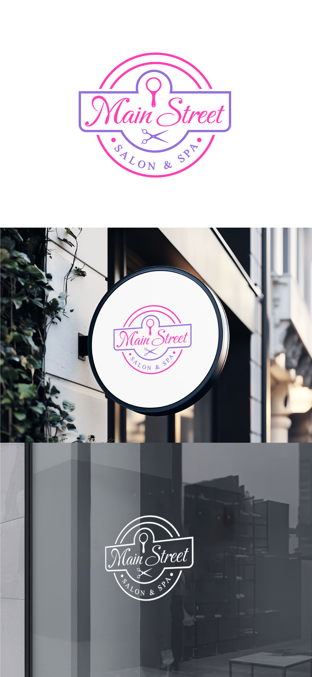 Diseño de Logo por AbhishekkM'24 para Main Street Salon & Spa | Diseño #37444411