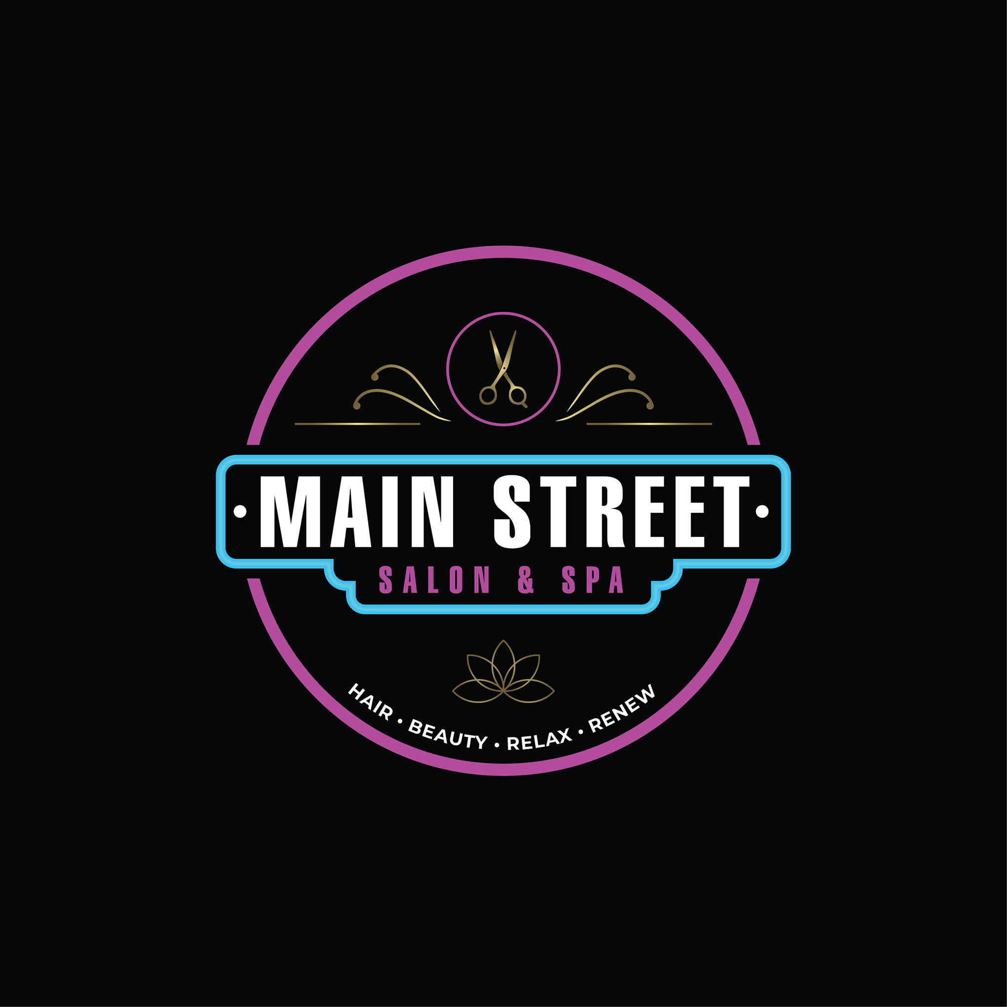 Diseño de Logo por Sandeep G. para Main Street Salon & Spa | Diseño #37444246