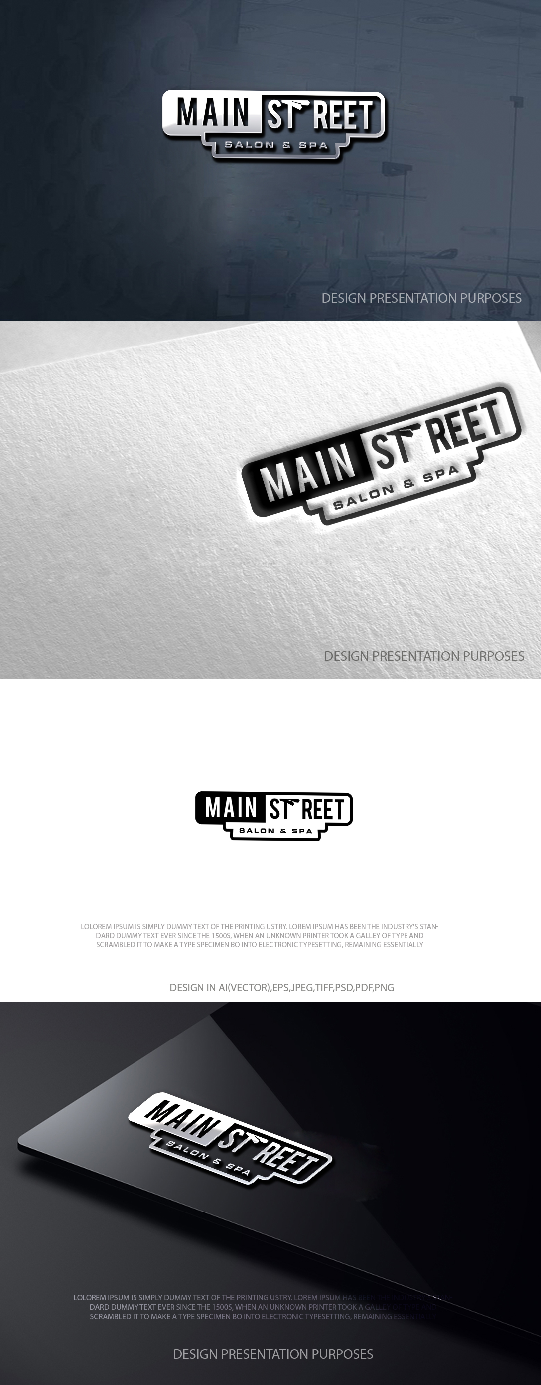 Logo Design by zebronicgraphic for Main Street Salon & Spa | Design #37443718