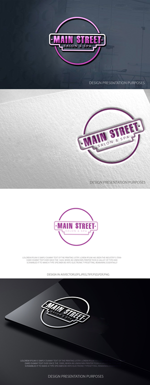 Logo Design by zebronicgraphic for Main Street Salon & Spa | Design: #37443719