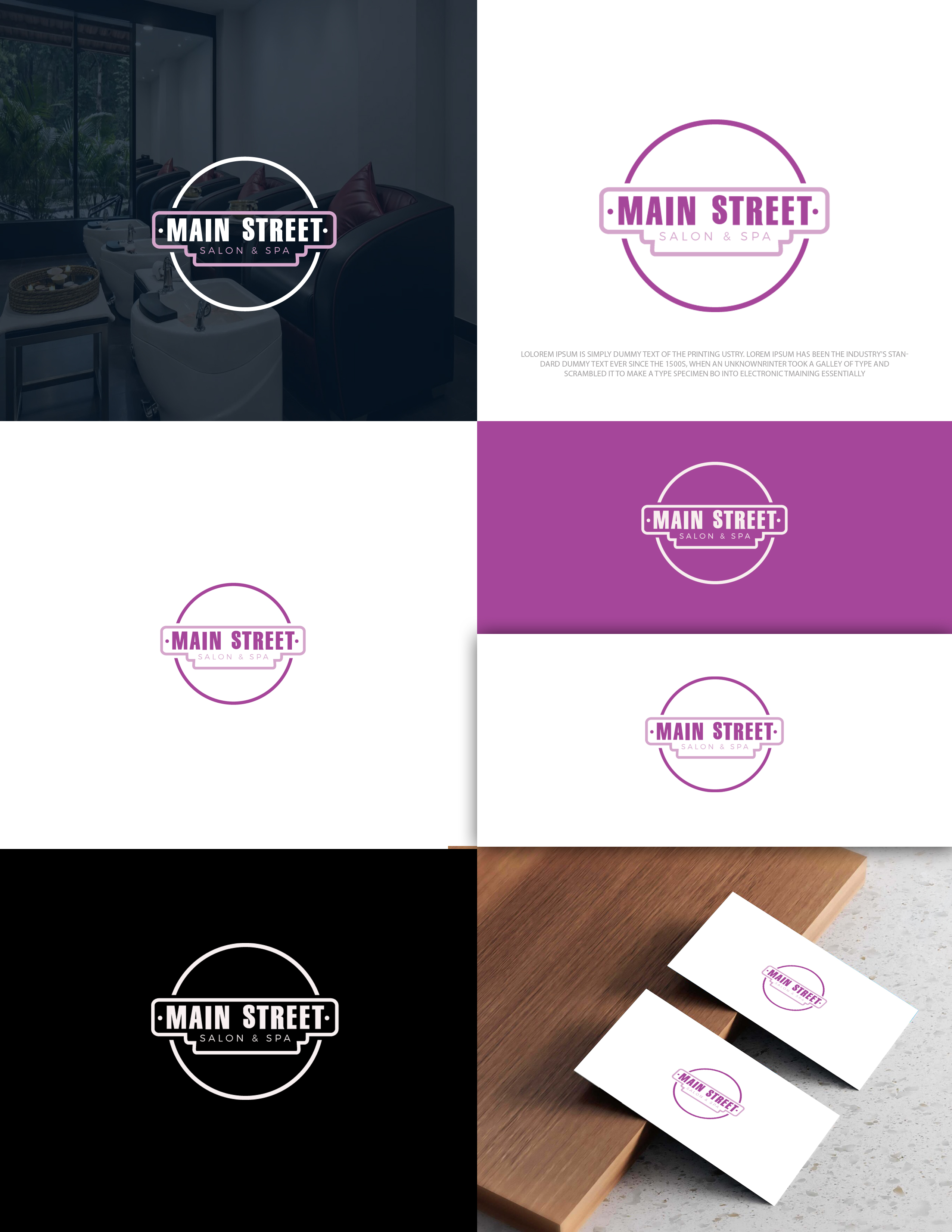 Logo Design by zebronicgraphic for Main Street Salon & Spa | Design #37443721