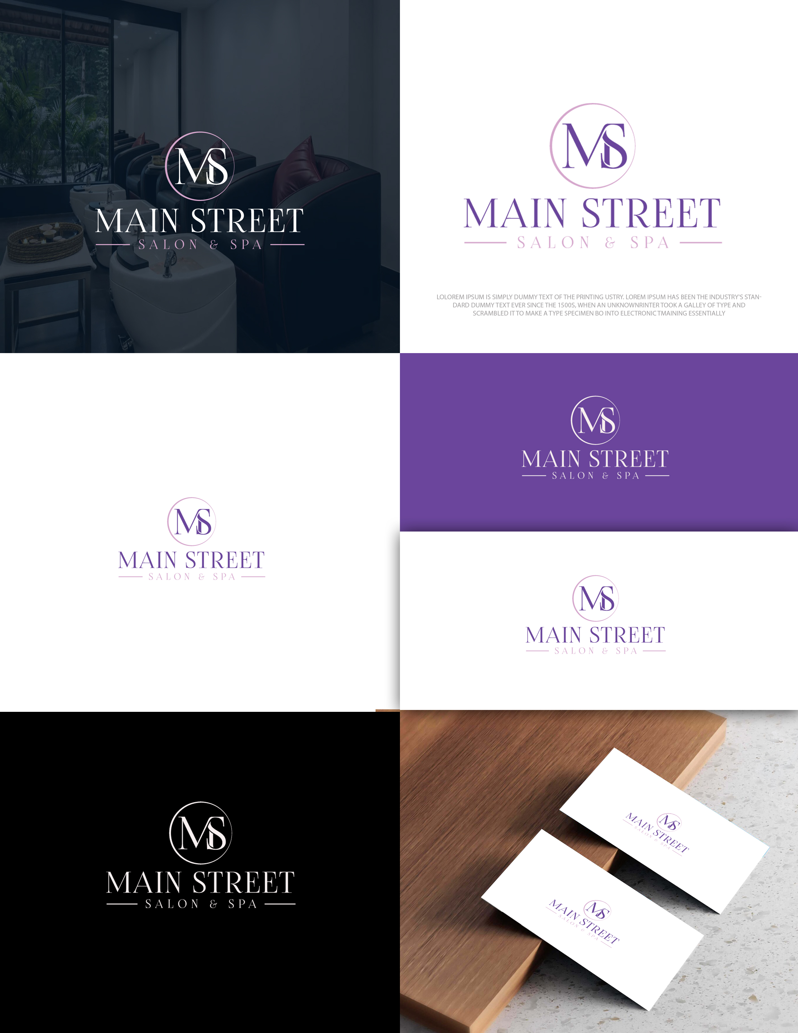 Logo Design by zebronicgraphic for Main Street Salon & Spa | Design #37443722
