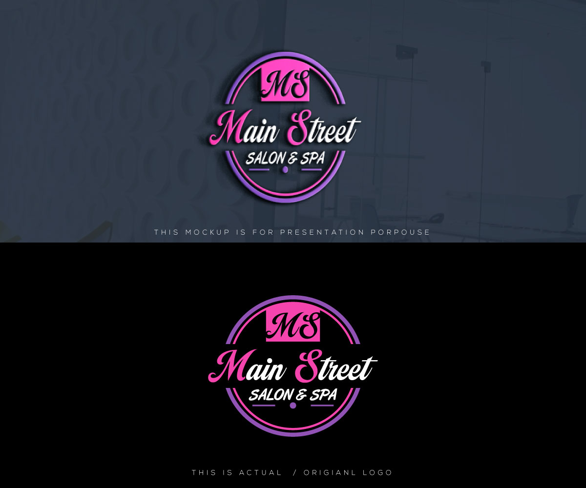 Diseño de Logo por Ansh Design para Main Street Salon & Spa | Diseño #37443058
