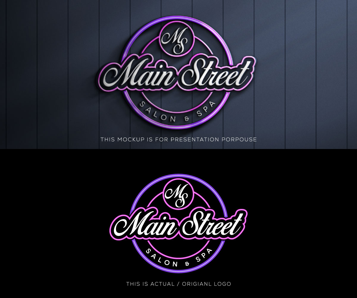 Diseño de Logo por Ansh Design para Main Street Salon & Spa | Diseño #37443060
