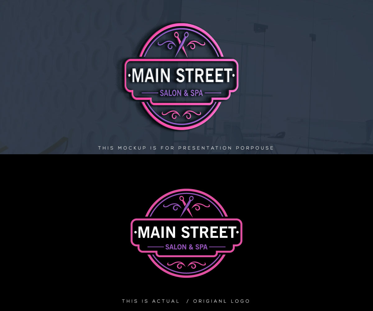 Logo Design by Ansh Design for Main Street Salon & Spa | Design #37443064