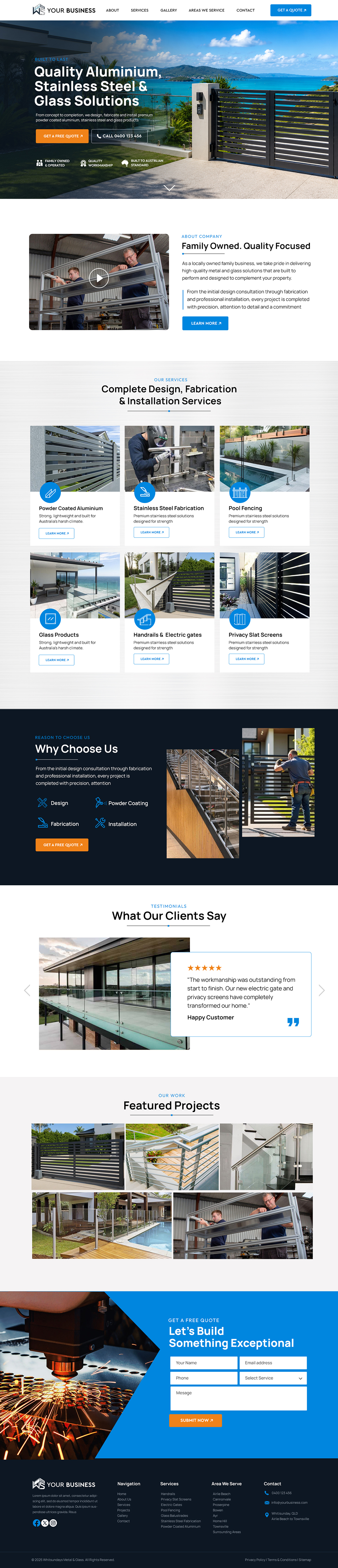 Web Design by Blue Sparrow for Powder Kote Whitsundays | Design #37443021