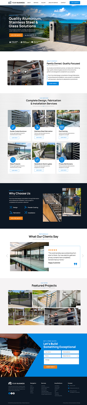 Web Design by Blue Sparrow for Powder Kote Whitsundays | Design: #37443021