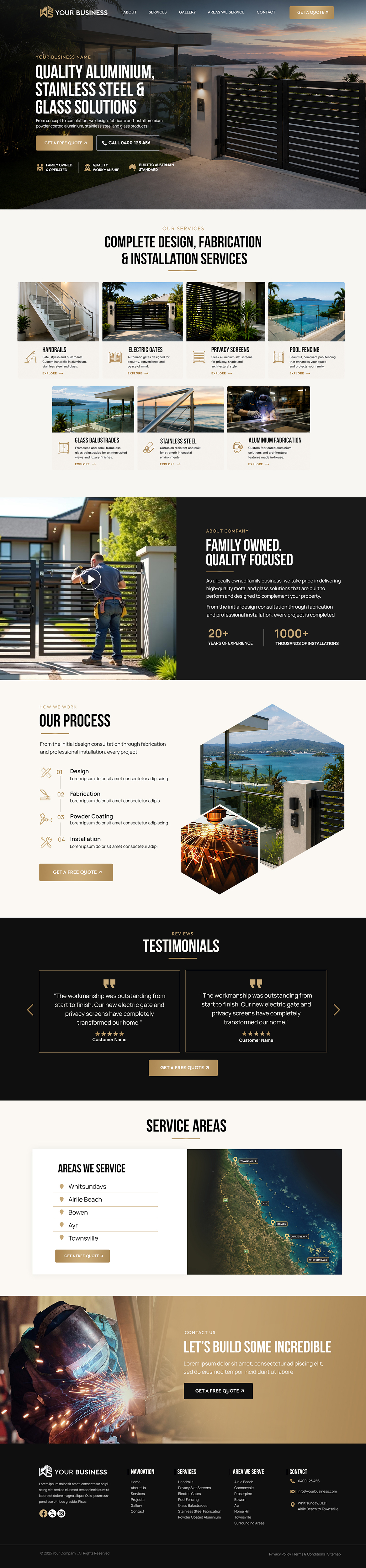 Web Design by Blue Sparrow for Powder Kote Whitsundays | Design #37443022